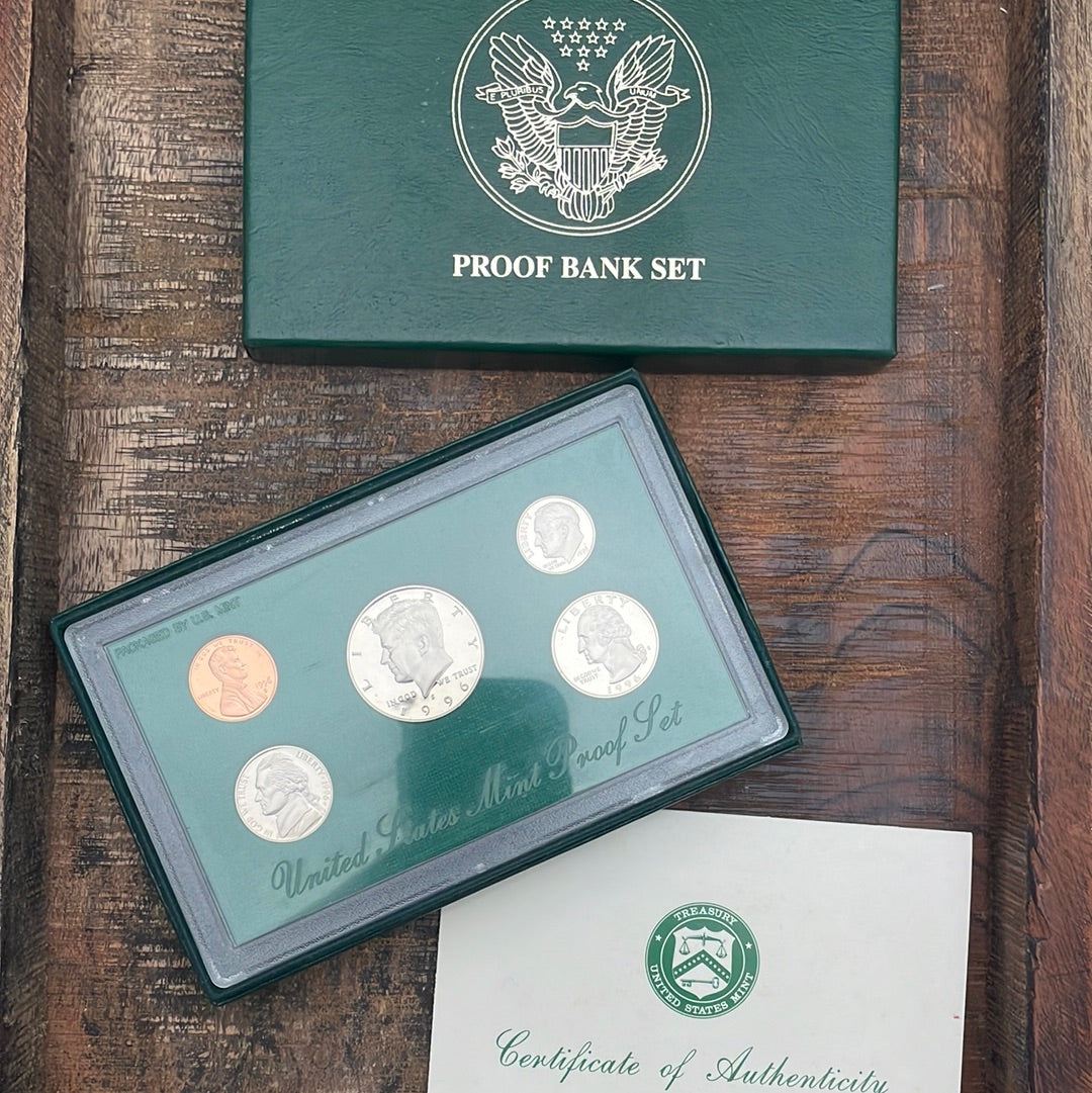 1996 Proof Bank Set in OGP with COA