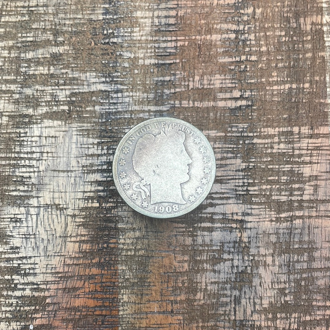 1908-D 50C US Barber Half Dollar