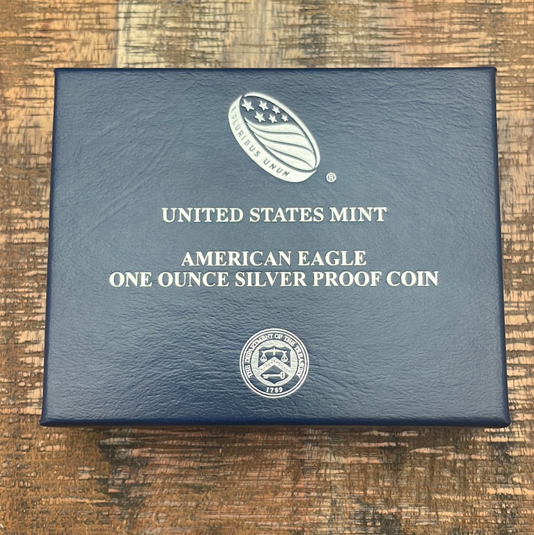 2017-W $1 US American Silver Eagle Proof Coin~Capsule, Presentation Case, Box, with COA.