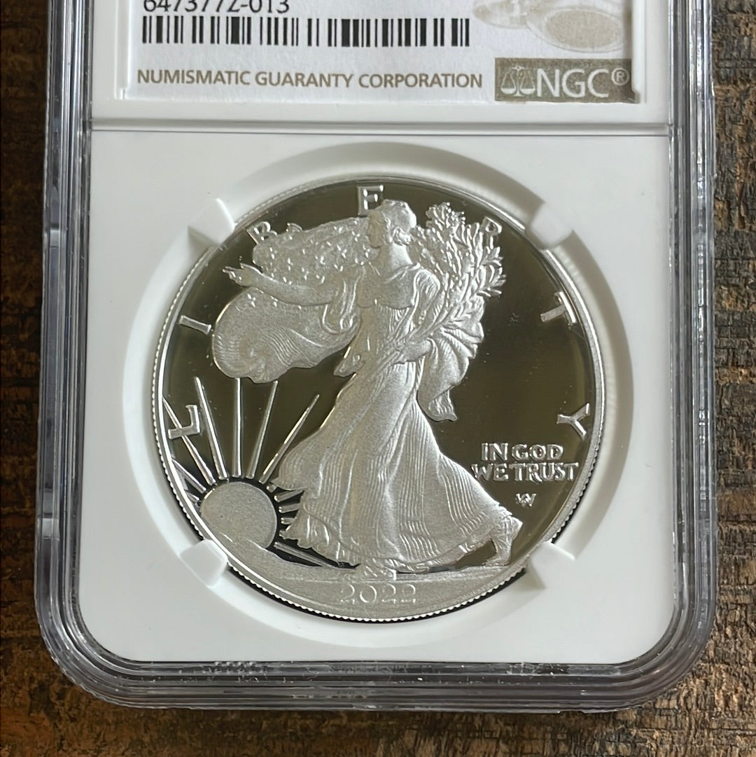 2022-W $1 American Silver Eagle. NGC PF70 Ultra Cameo.