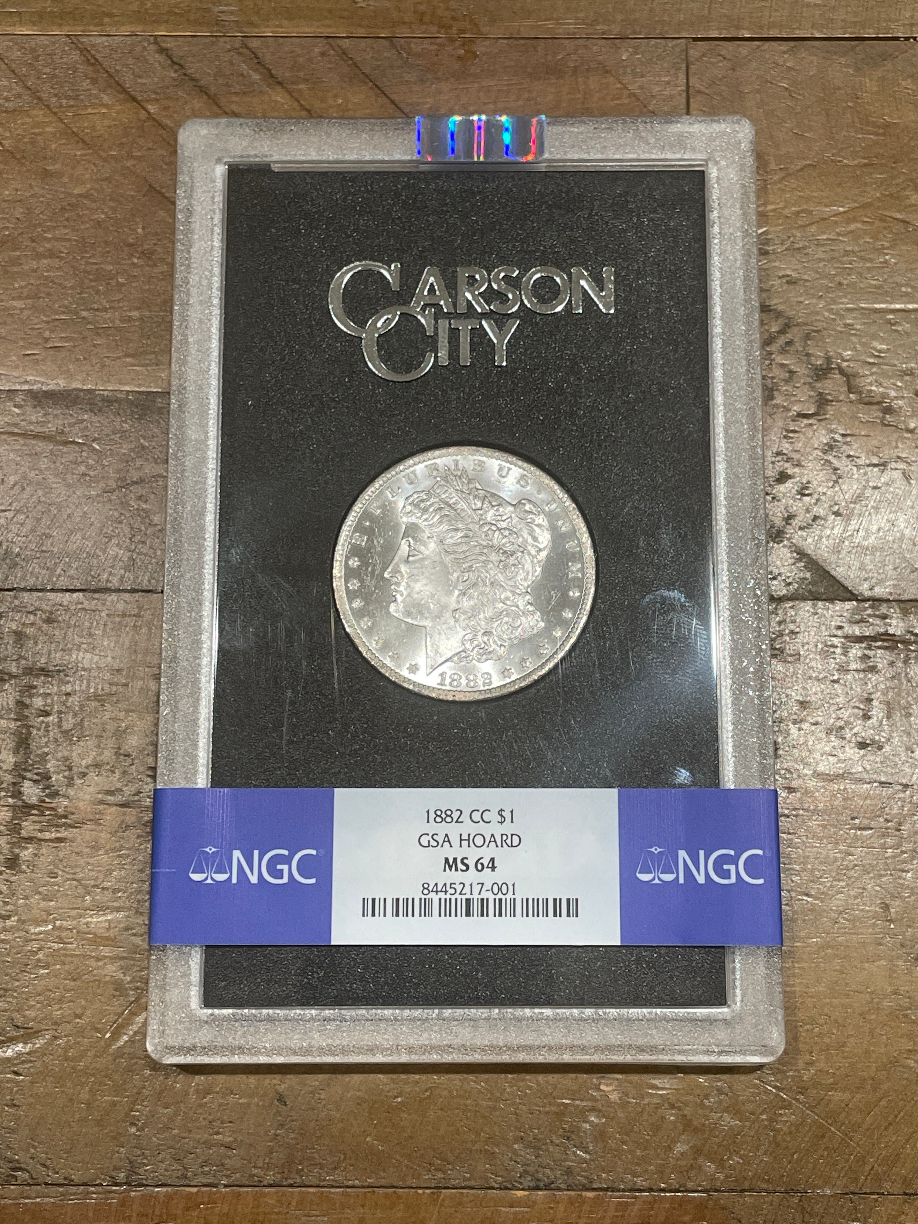 1882-CC $1 Morgan Silver Dollar GSA Hoard NGC MS64