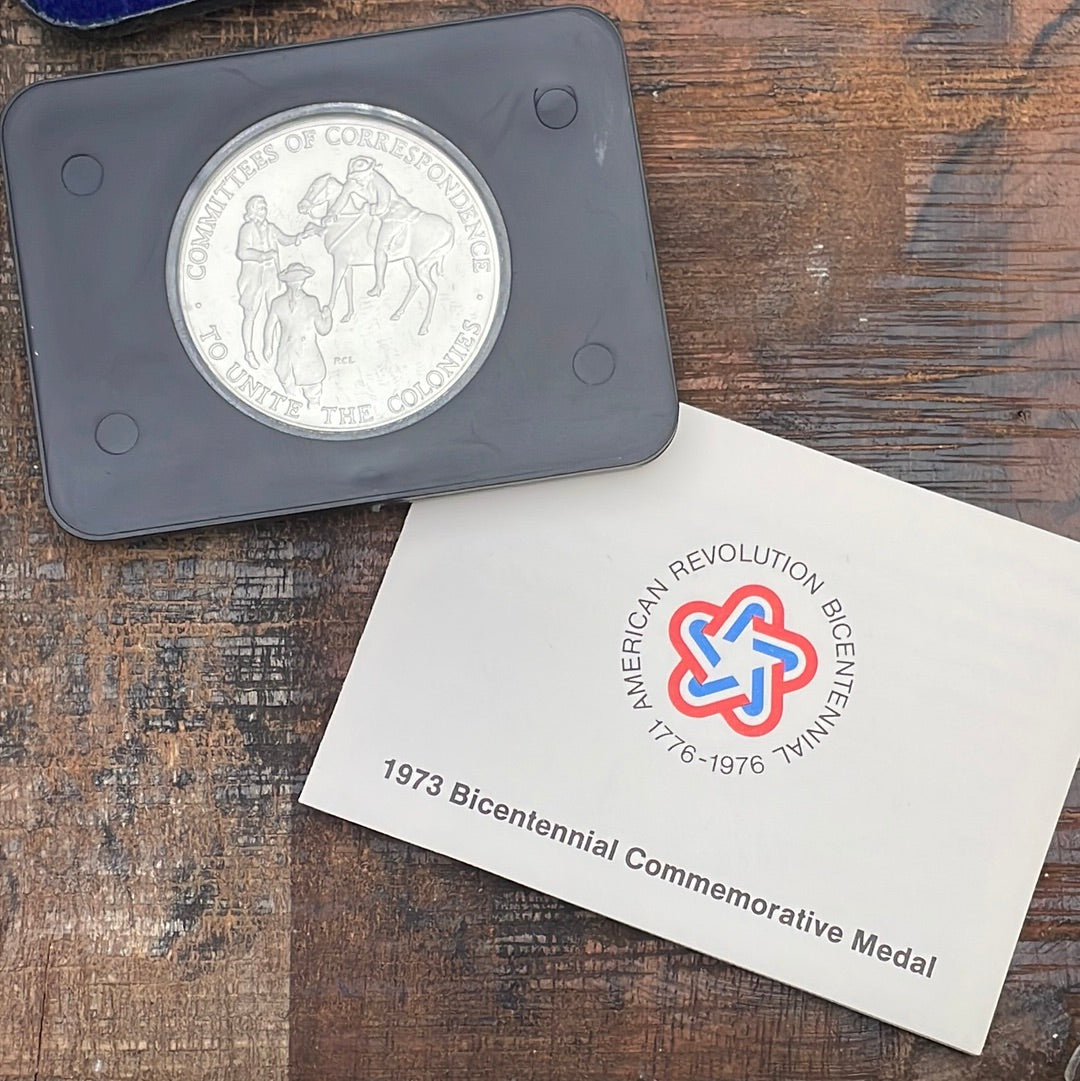 1973 Bicentennial Commemorative Silver Medal with Box and COA