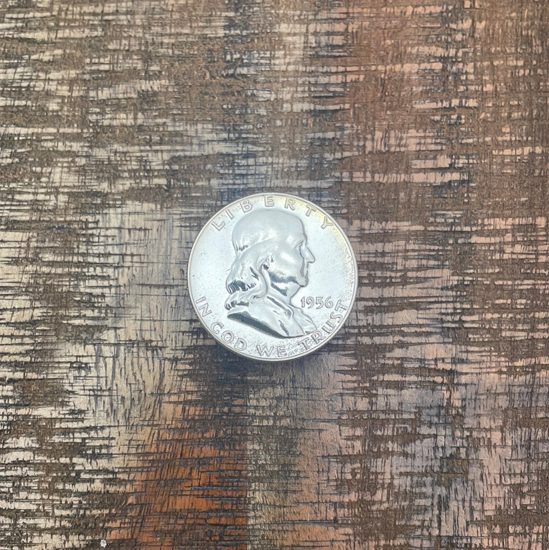 1956 50C US Franklin Half Dollar Proof Type II