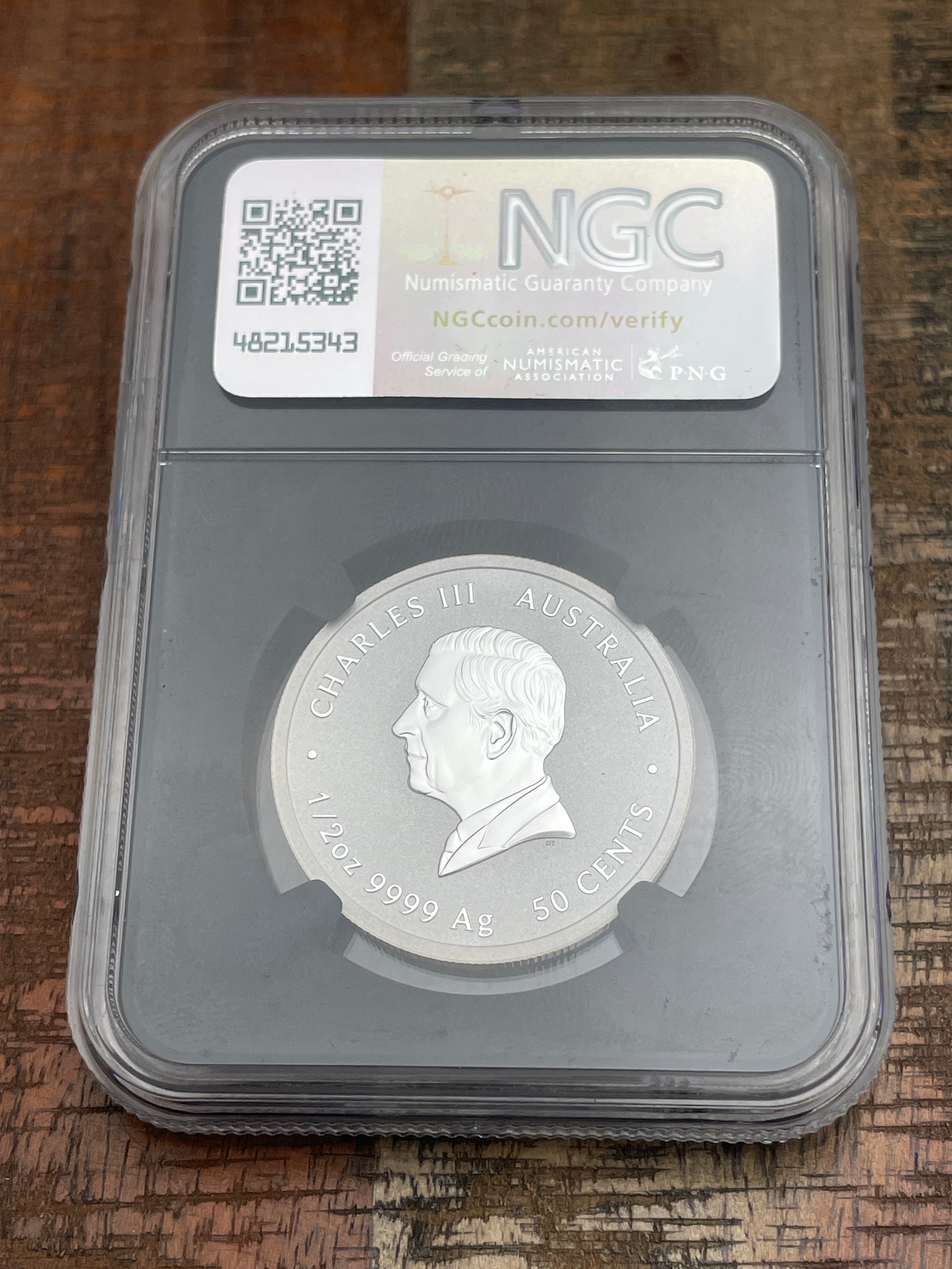2025 P Australia 50C Year of the Snake 1/2oz 9999 Silver NGC MS70