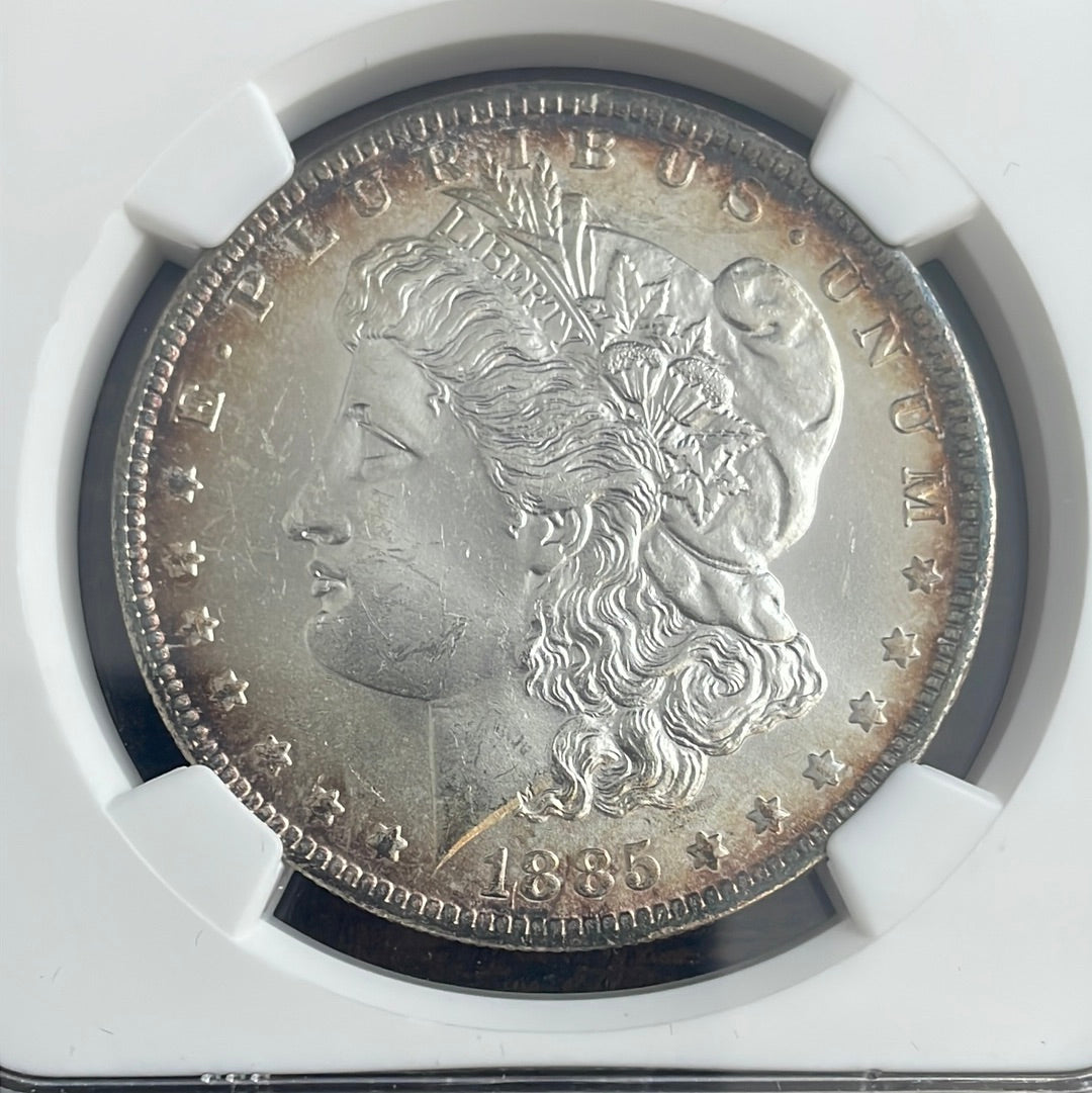 1885-O $1 US Silver Morgan Dollar NGC MS64