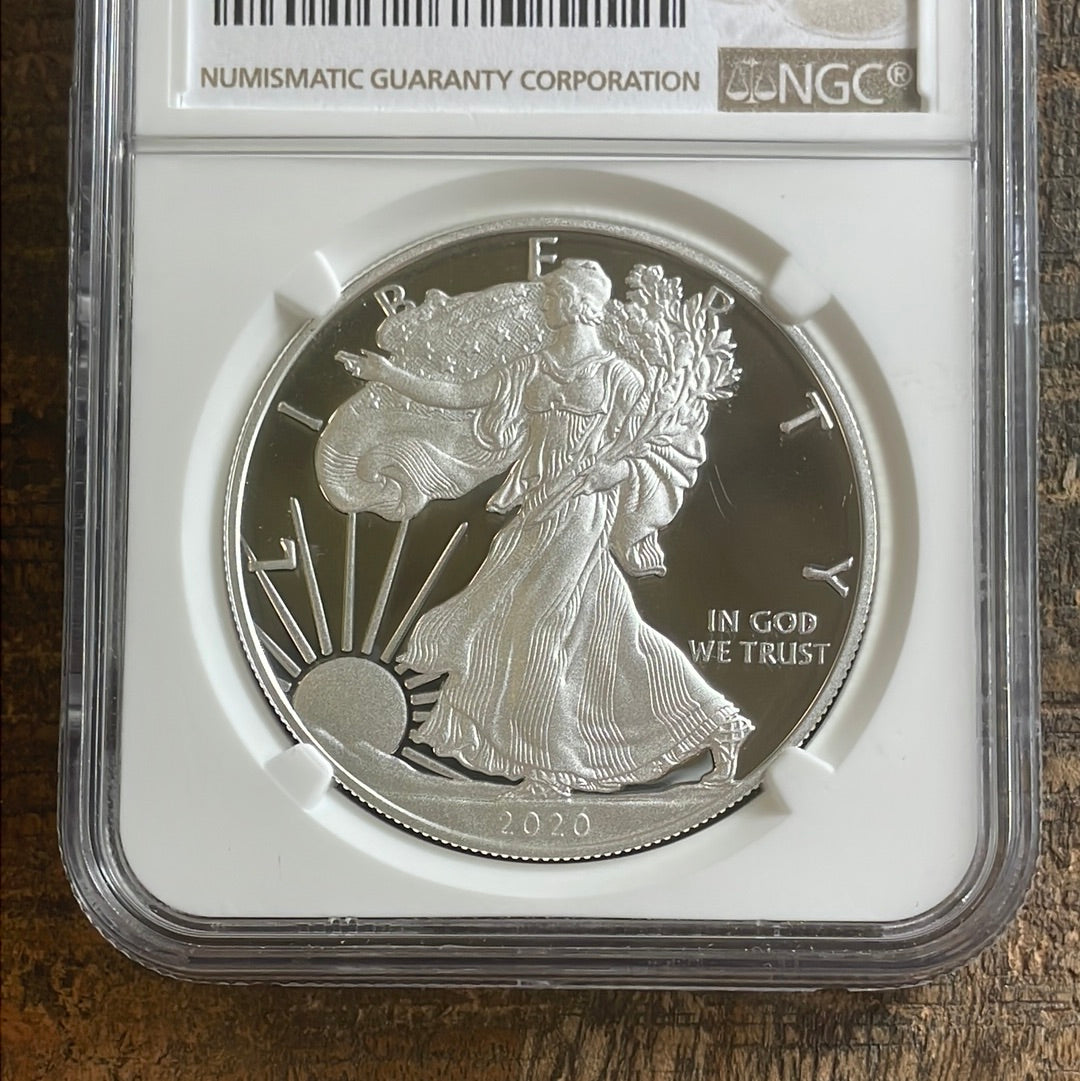 2020-W $1 American Silver Eagle. NGC PF 70 Ultra Cameo.