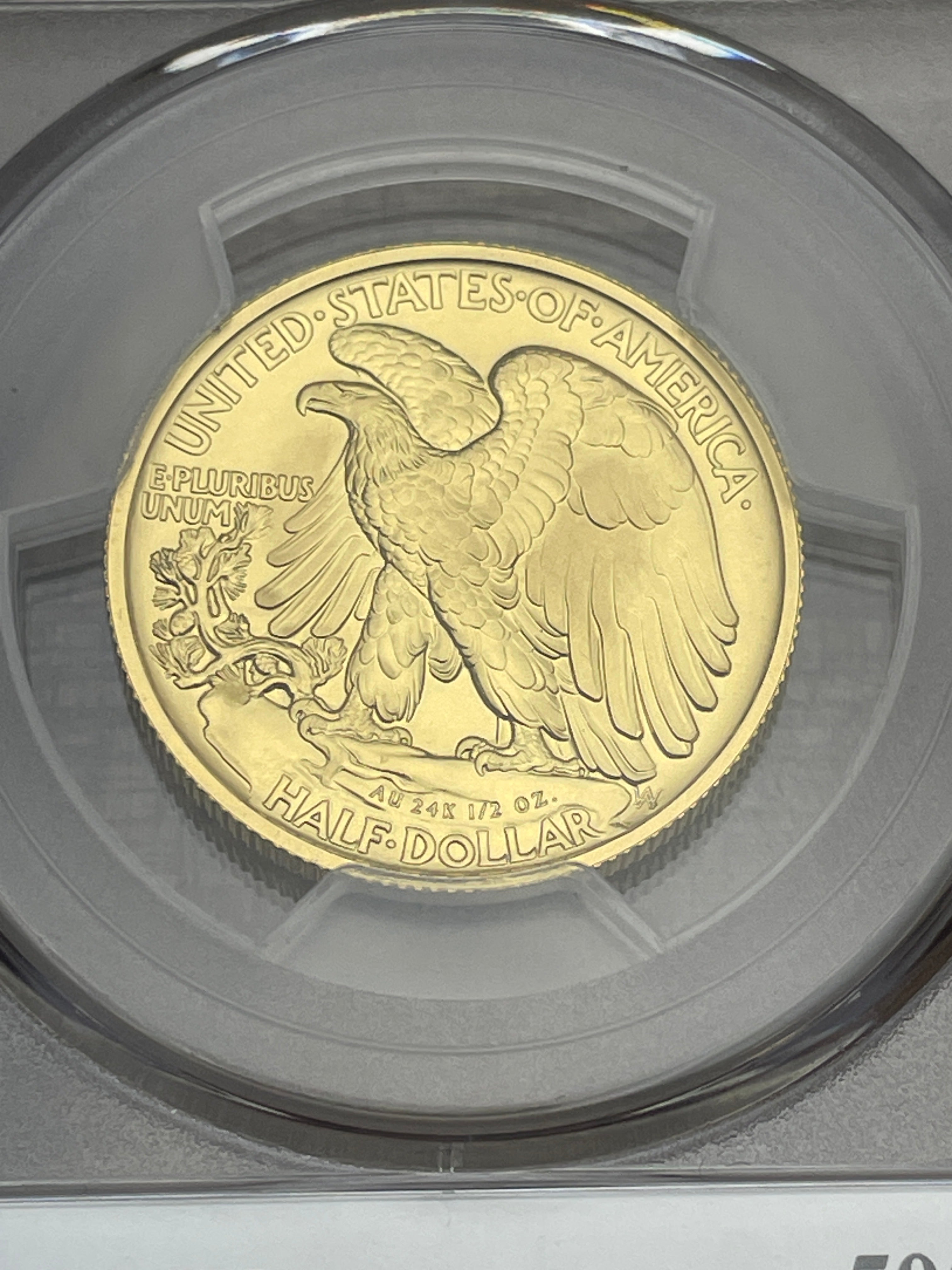 2016-W 50C 1/2oz .9999 Gold Walking Liberty PCGS SP70 First Strike