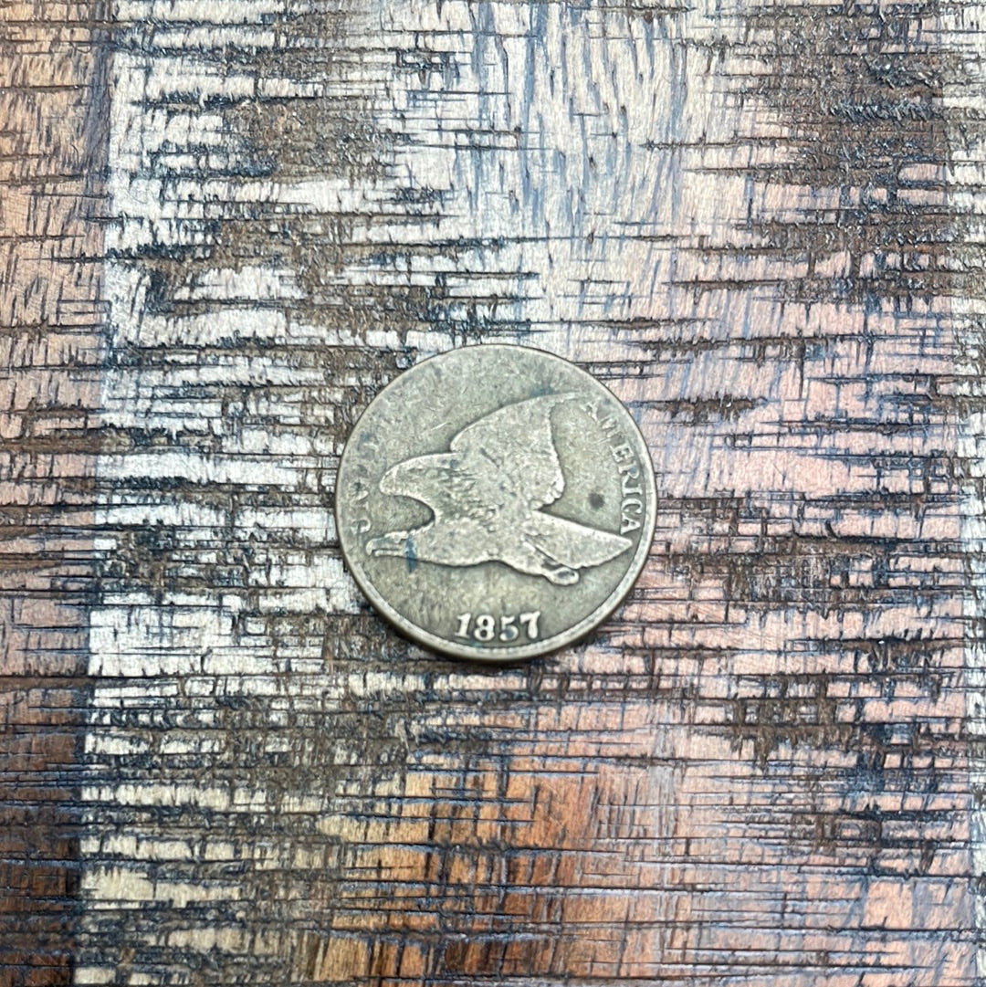 1857 1c Flying Cent