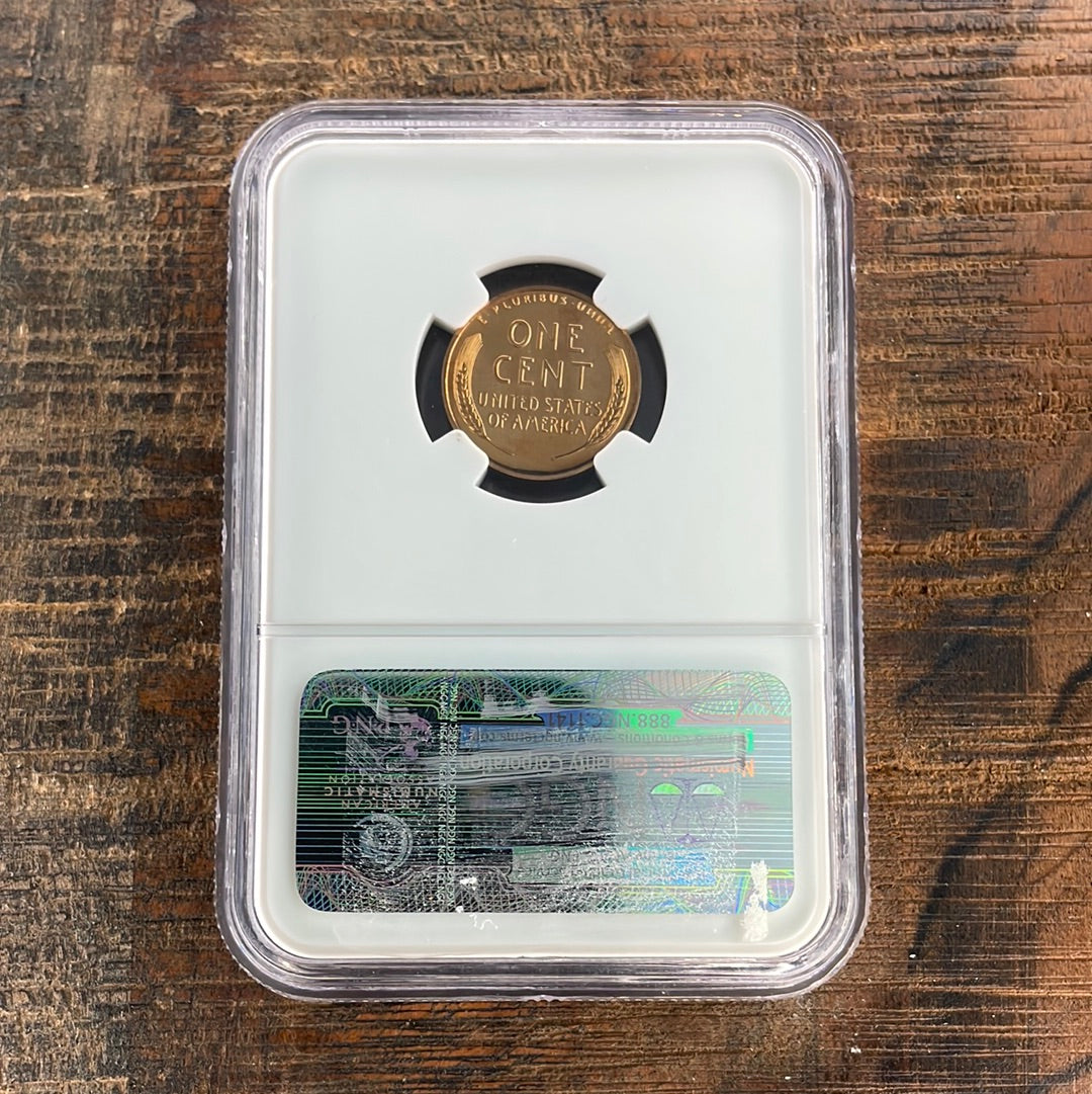 1958 1c US Lincoln Wheat Cent NGC PF66 RD Cameo