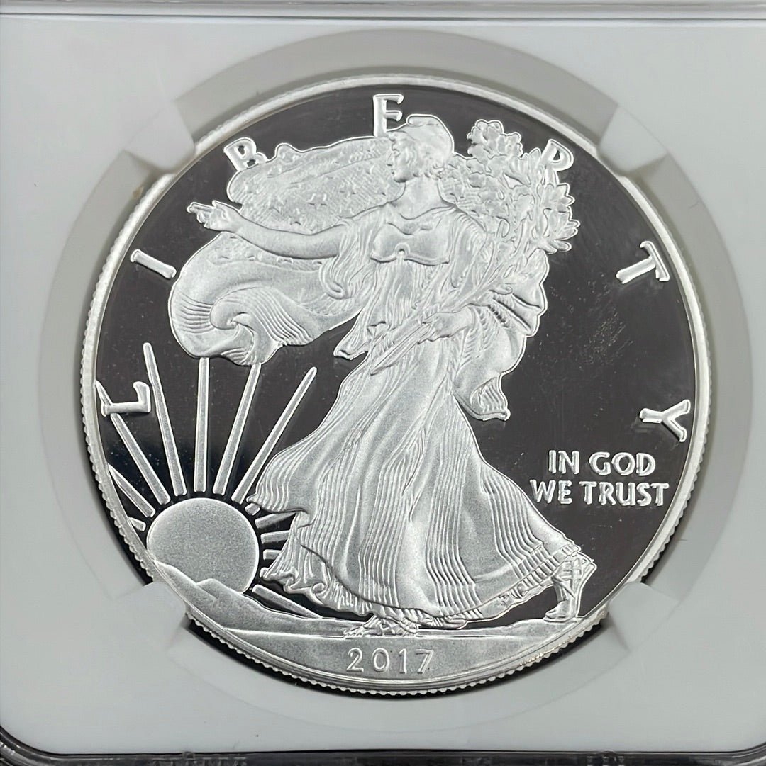 2017-S $1 American Silver Eagle ~ Congratulations Set ~ First Release ~ PF70 Ultra Cameo ~ Mercanti Signed
