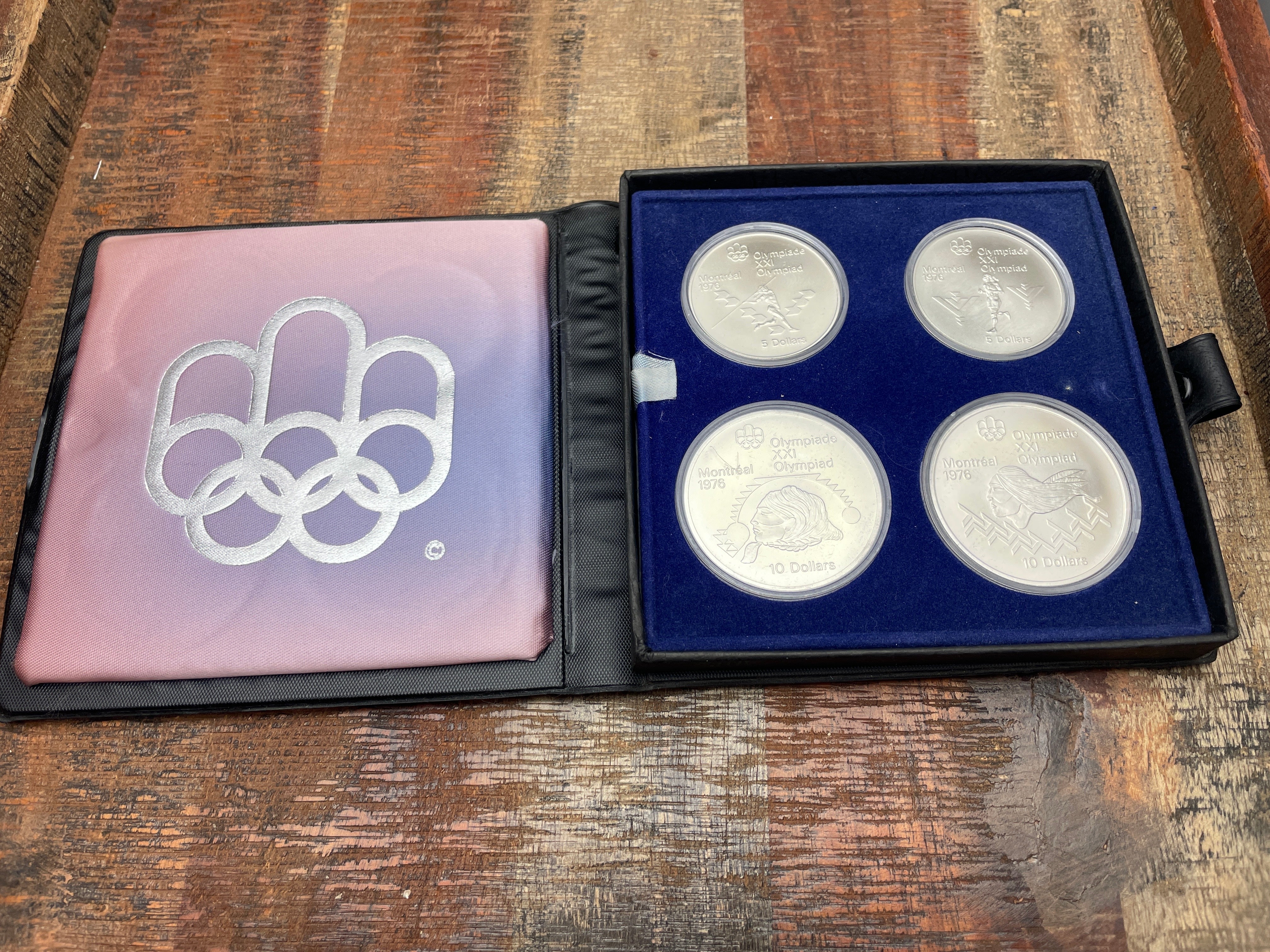 1975 Canada 4-Coin Olympic Silver Series IV ~ 4.32 oz ASW Sterling Silver