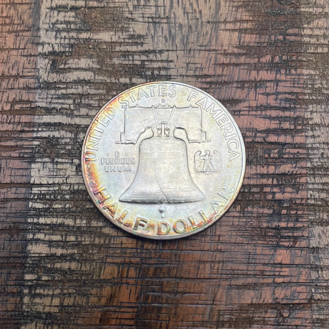 1958-D 50C US Franklin Half Dollar