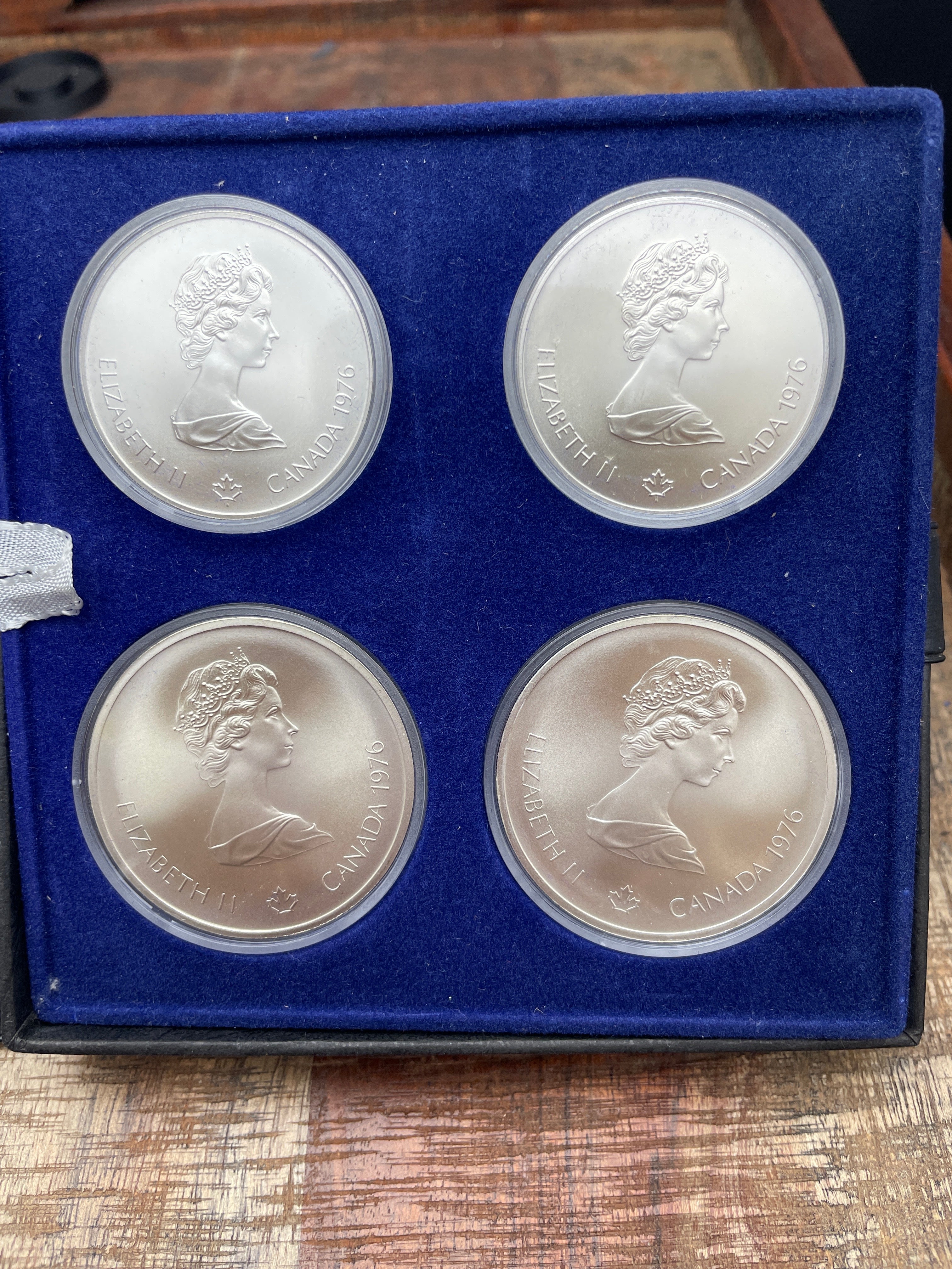 1976 Canada 4-Coin Olympic Silver Series VII ~ 4.32 oz ASW Sterling Silver