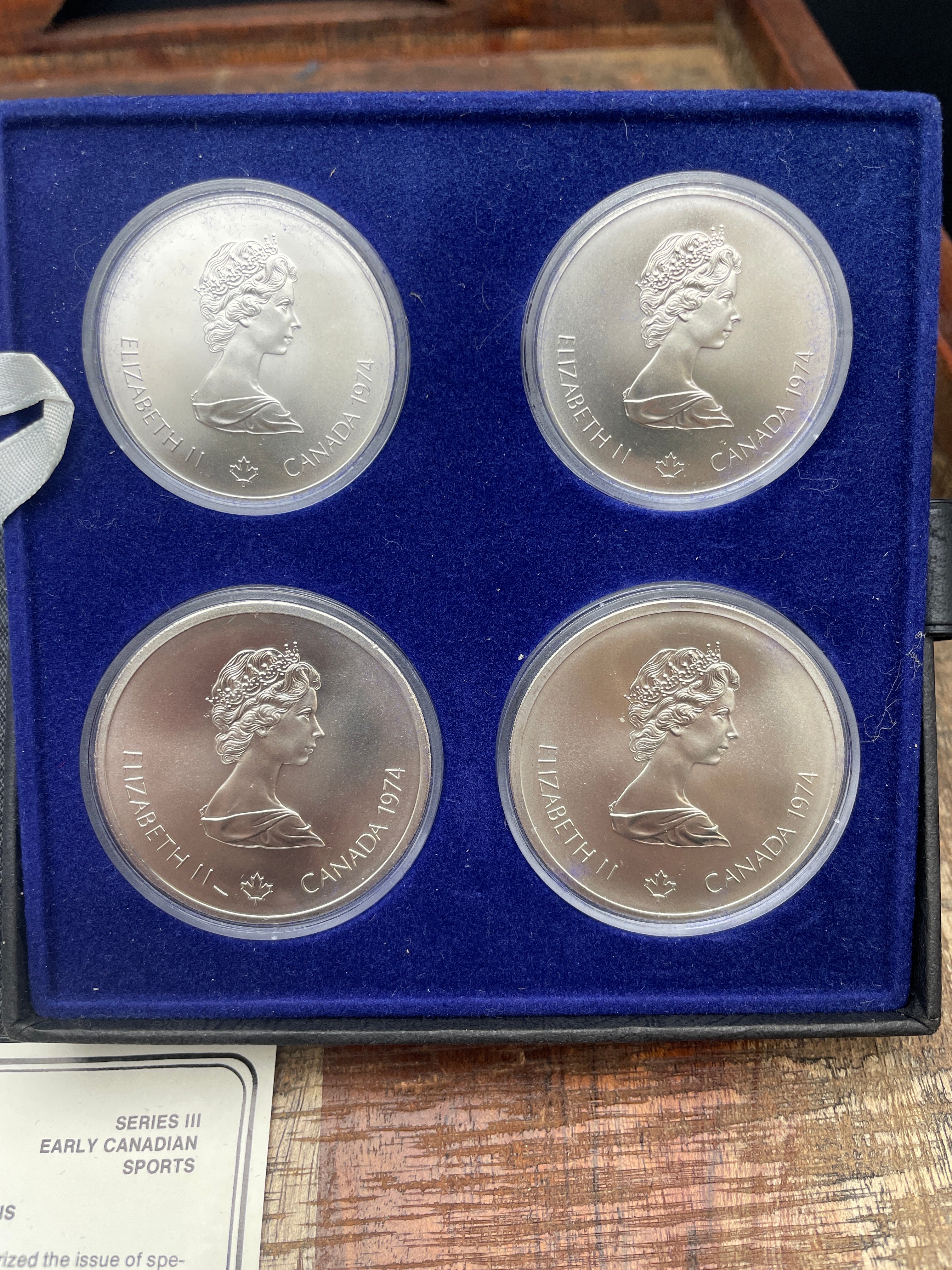 1974 Canada 4-Coin Olympic Silver Series III ~ 4.32 oz ASW Sterling Silver