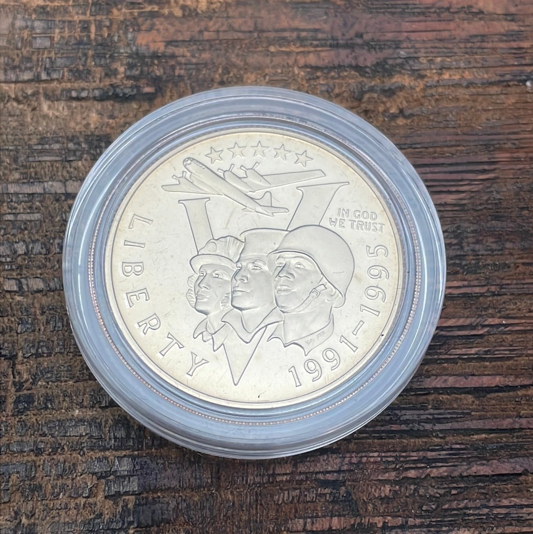 1991-1995 (1993) W&P World War II 50th Anniversary Proof 2 Coin Set