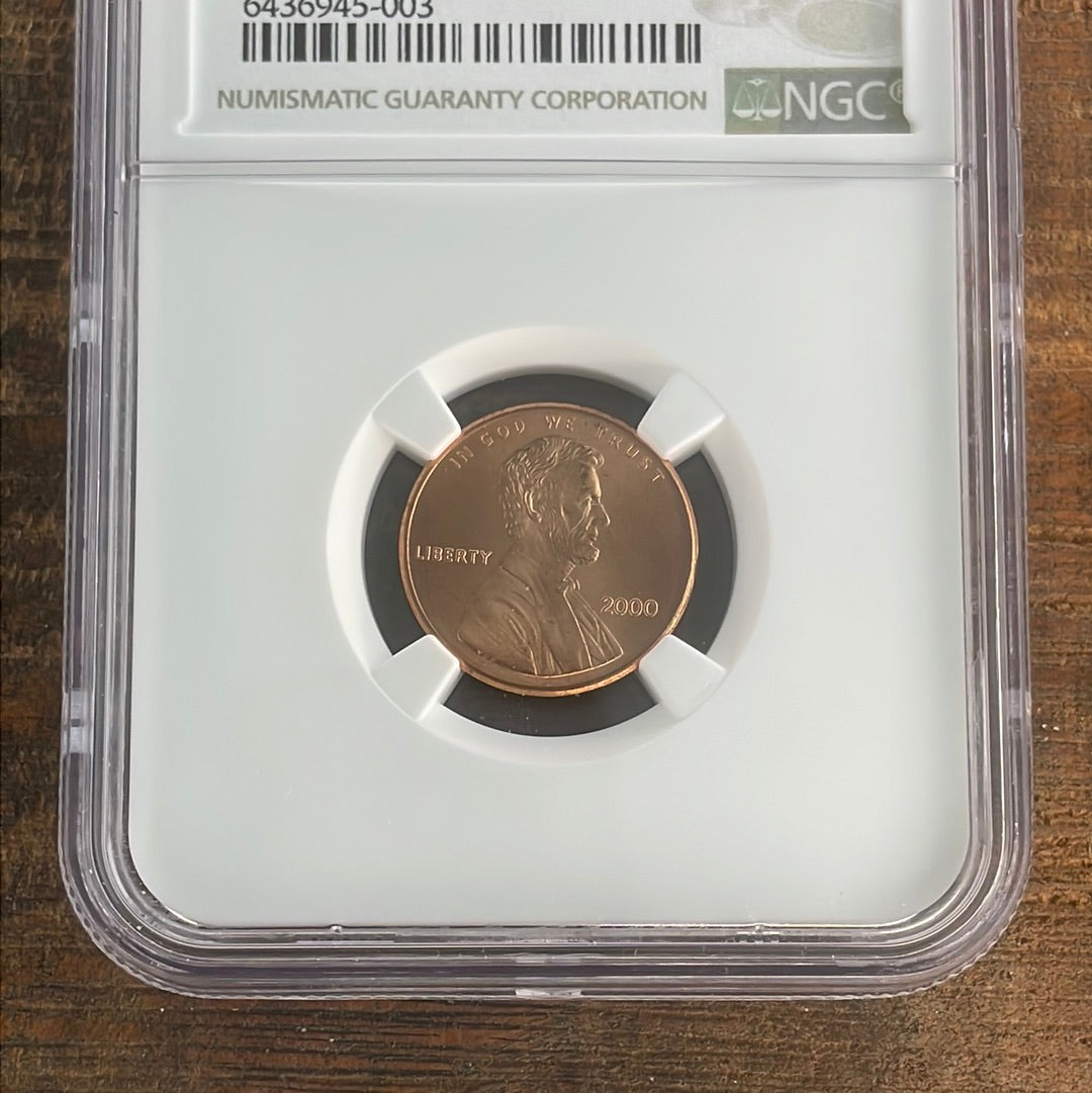 2000 1c US Lincoln Memorial Cent “Cheerios Promotion” NGC MS67 RD