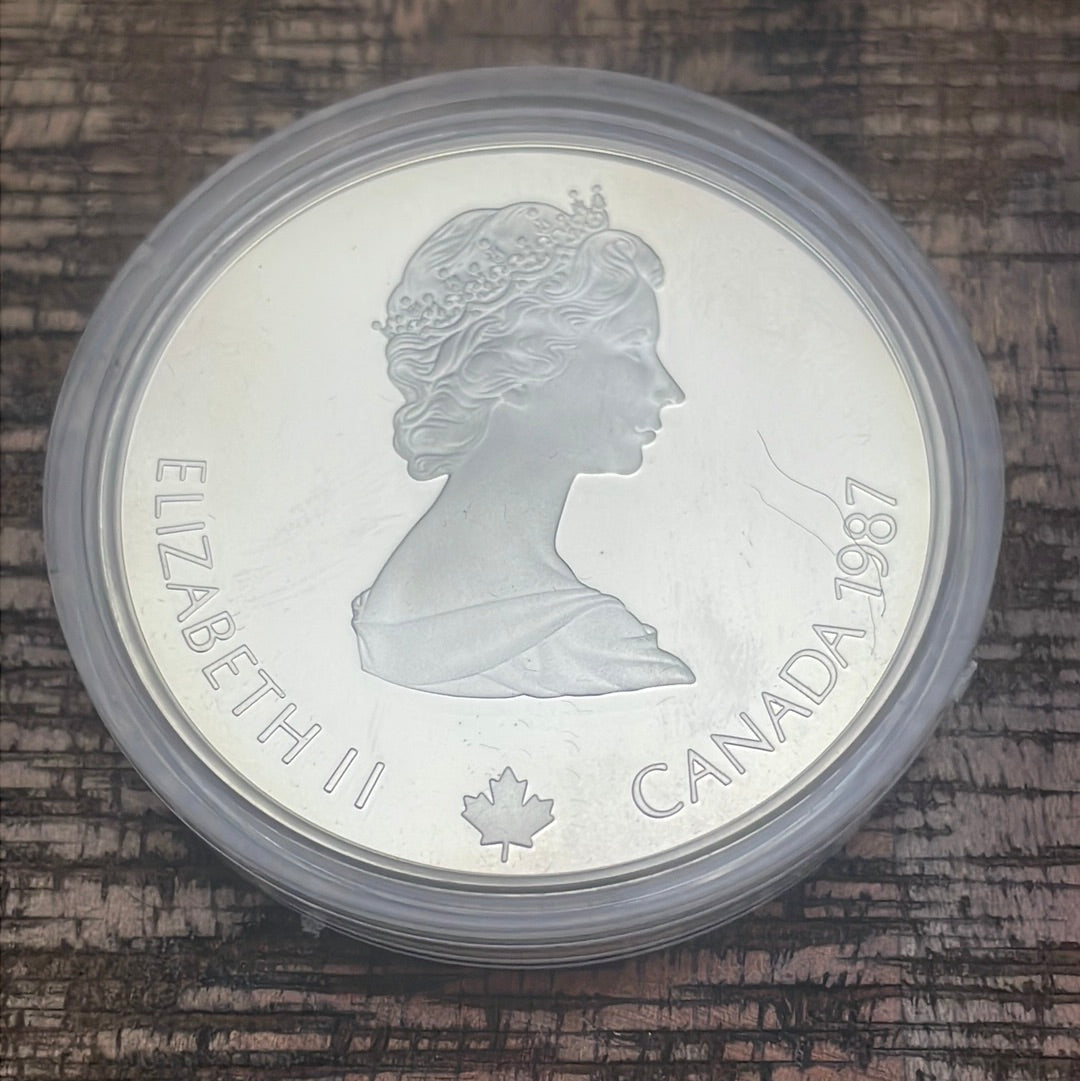 1987 CANADA PROOF SILVER ~ 20 Dollar ~ 1988 Olympics Commemorative Coin Ice Skating ~ NO COA