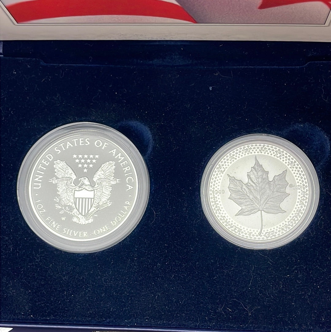2019 Pride of Two Nations~Canada Set and US Set~ 2 coins in each set 4 coins total ~  In OGP with BOX and COA