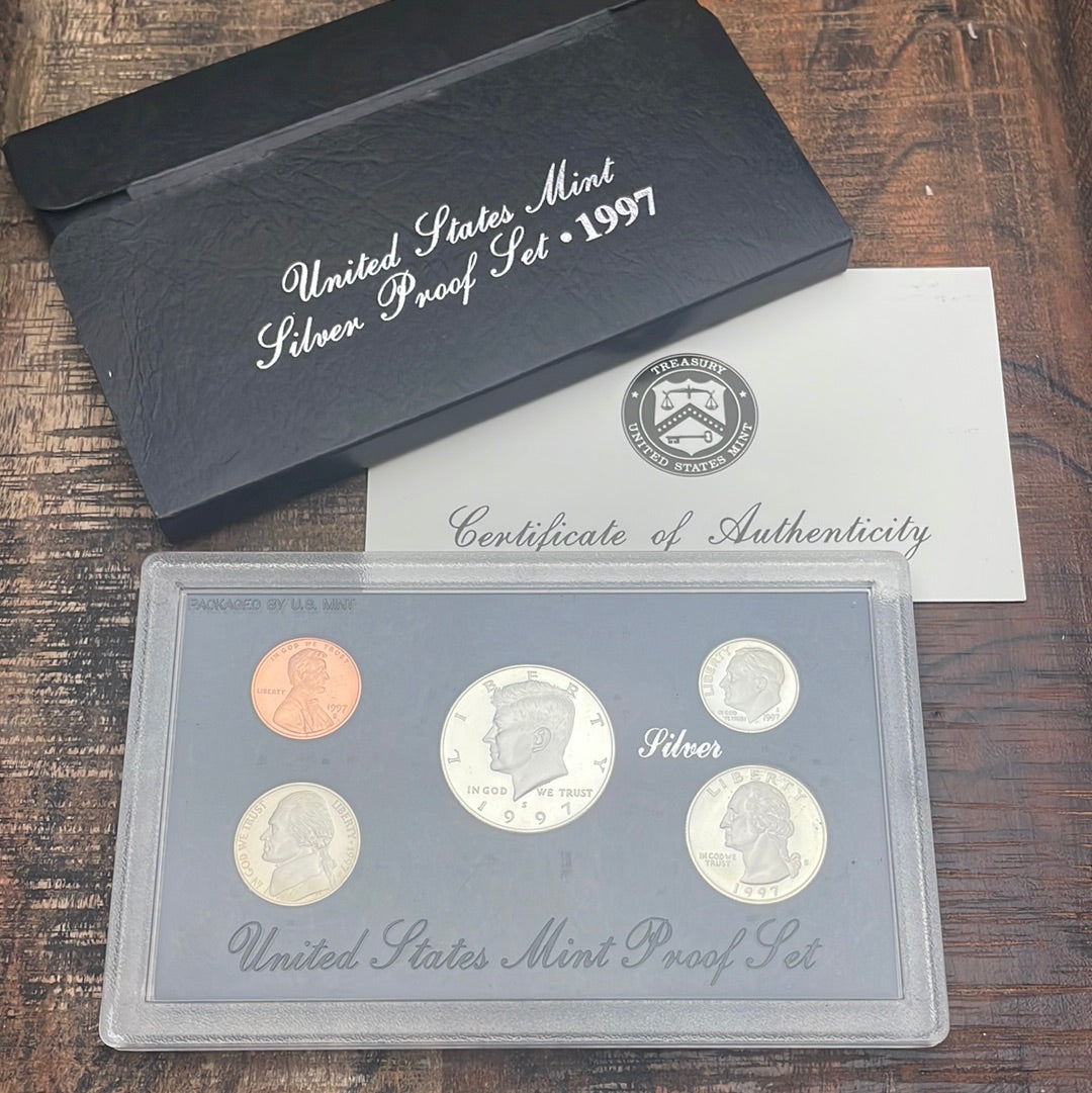 1997-S Silver Proof Set in OGP with COA