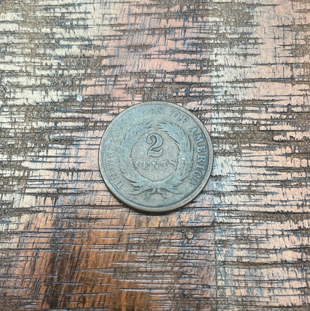 1864 2C US Two Cent Piece