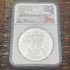 2008-W $1 US Burnished American Silver Eagle~Reverse of 2007~NGC MS70~ Mercanti Signed