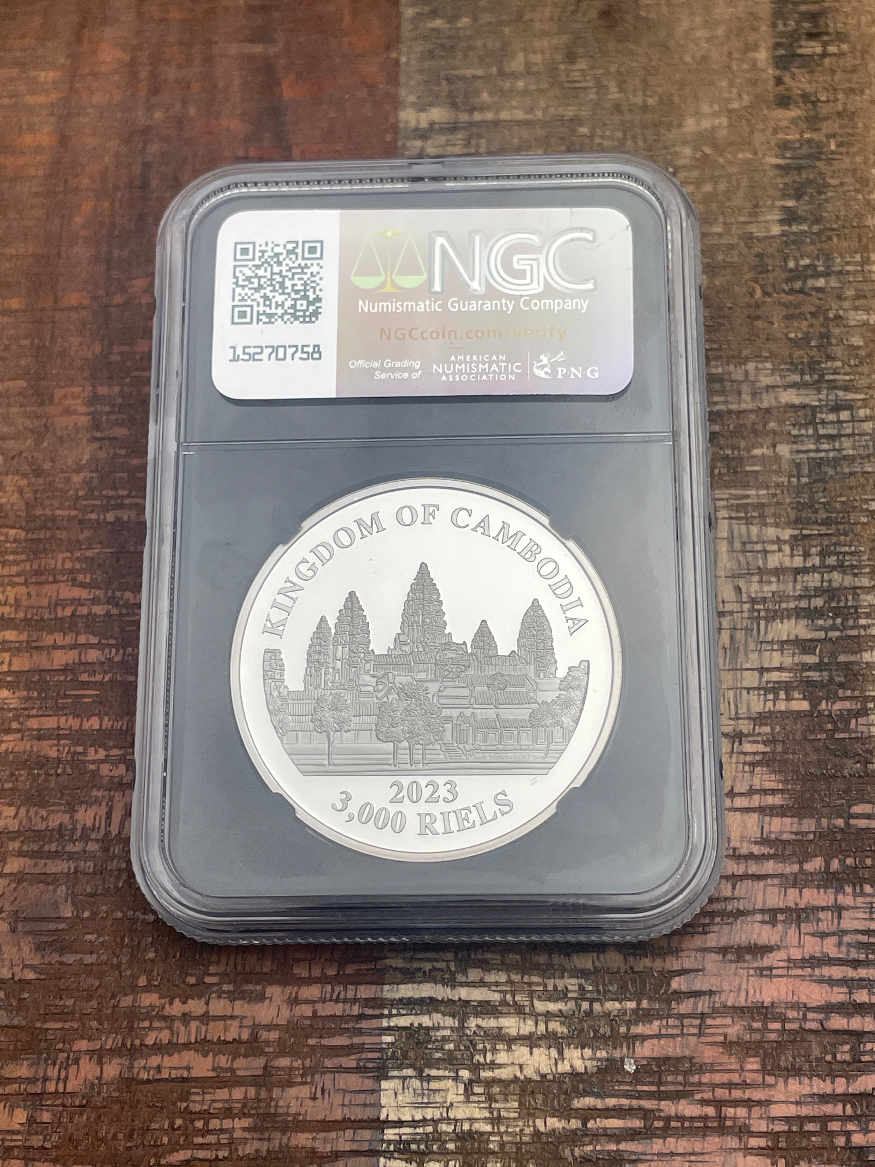 2024 Cambodia 3000 Riels Lost Tiger 1oz .999 Fine Silver NGCX 10