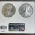 2021 American Silver Eagle Type1 & Type2 S. 2 coin set. NGC MS69.