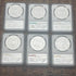 2021 Morgan & Peace Dollar Set ~ NGC Graded MS70 ~ 6 coin set ~ Mercanti Sign