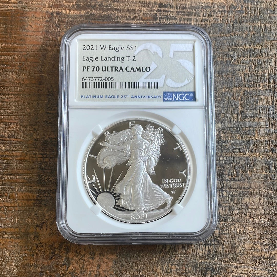 2021-W $1 American Silver Eagle Type-2 NGC PF70 Ultra Cameo.