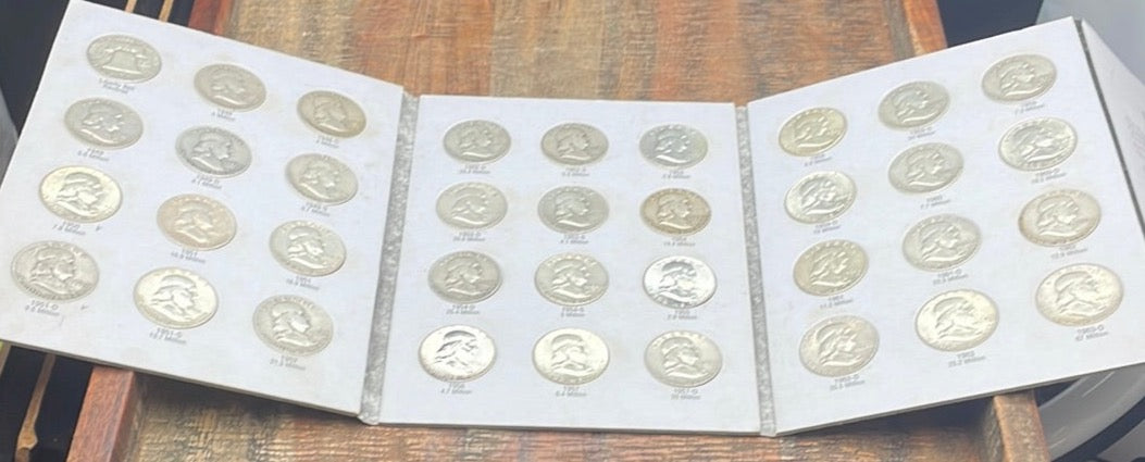 1948-1963 50C US Franklin Half Dollar Complete Book~1955 BUGS BUNNY