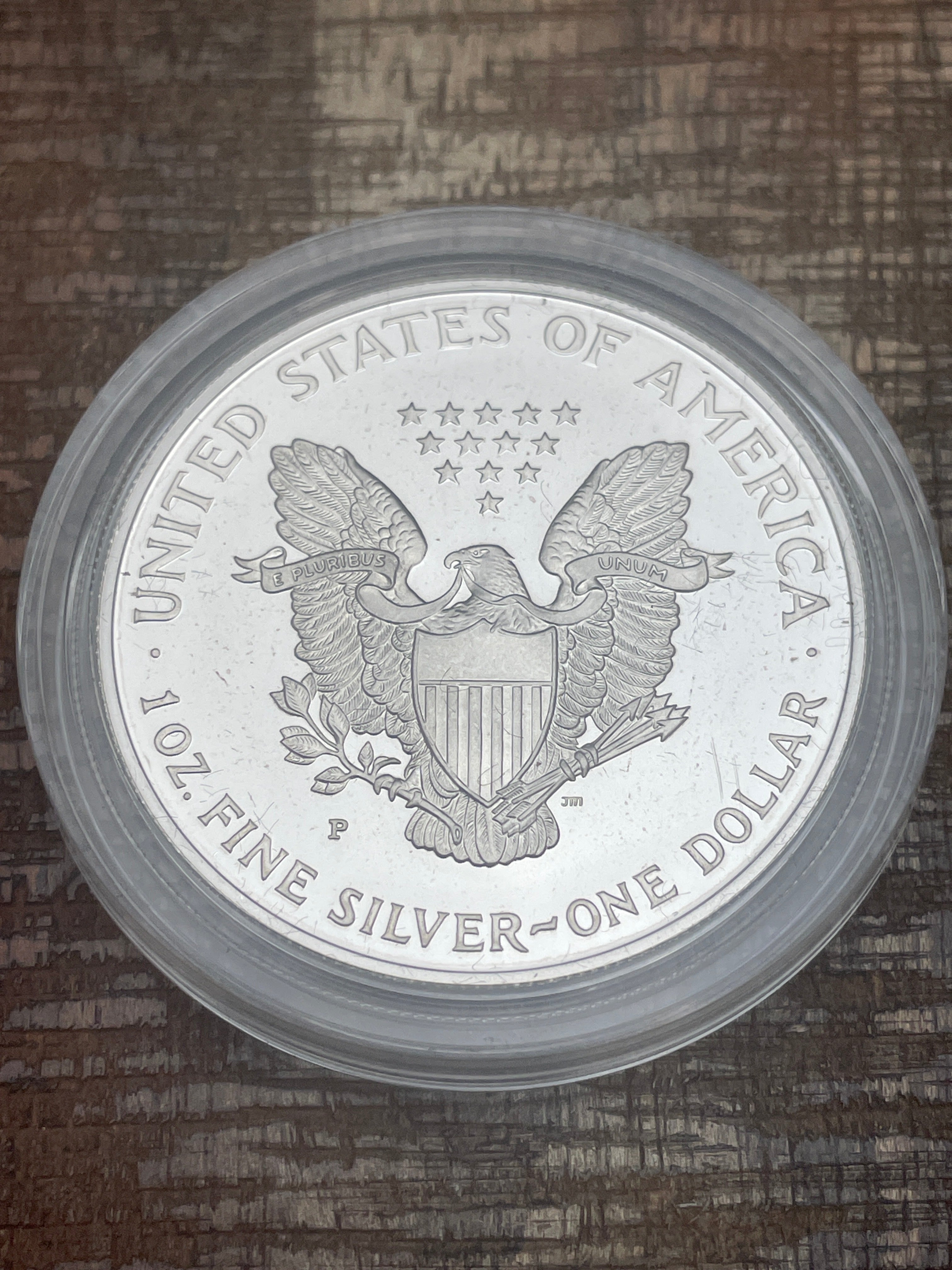 2000-P $1 US American Proof Silver Eagle Coin~Capsule, Presentation Case and Box included no COA