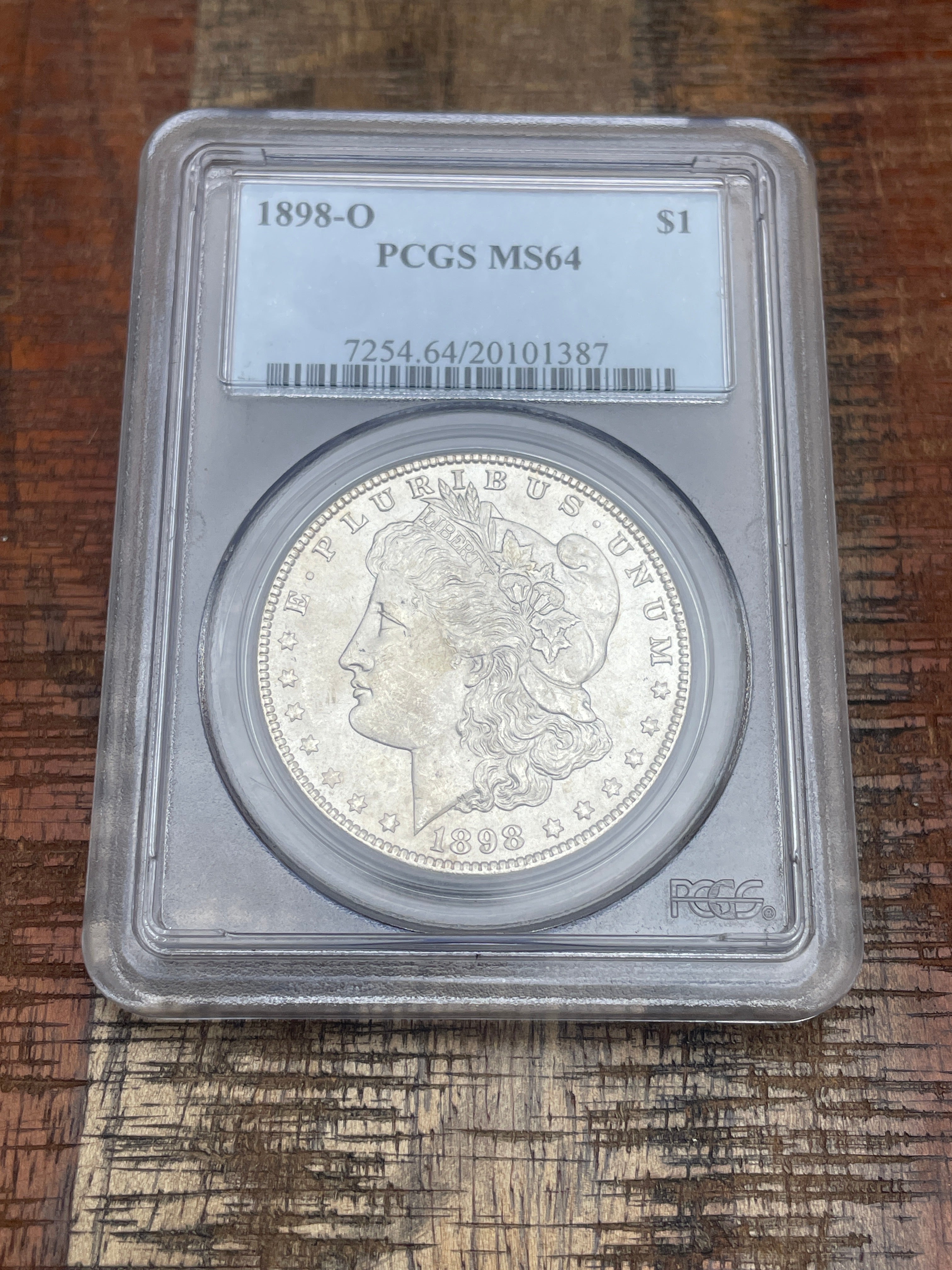 1898 O US $1 Morgan Silver Dollar PCGS MS64