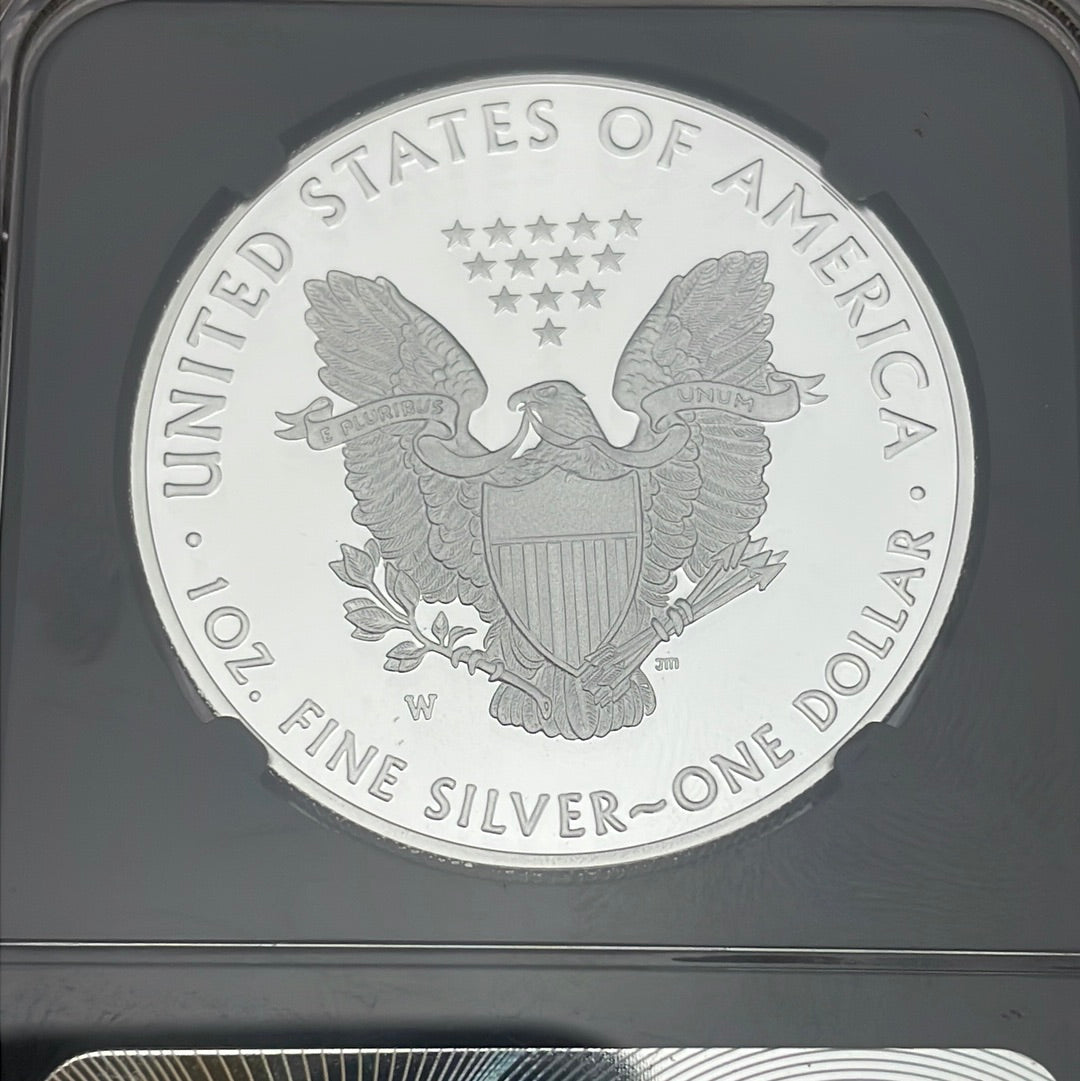2018-W $1 American Silver Eagle ~ FDOI ~ NGC PF70 Ultra Cameo ~ Moy signed