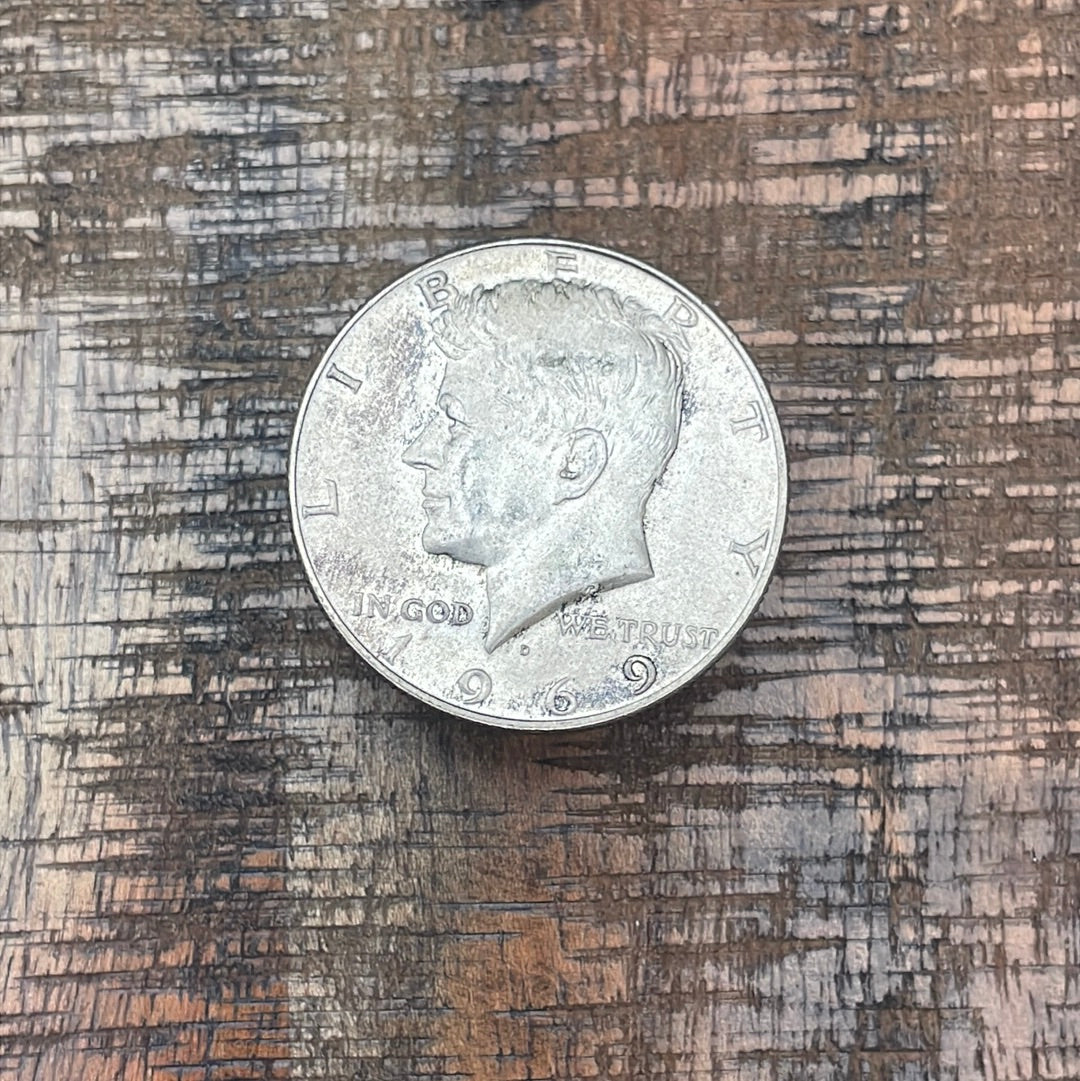 1969-D 50c Kennedy Half Dollar 40% Silver