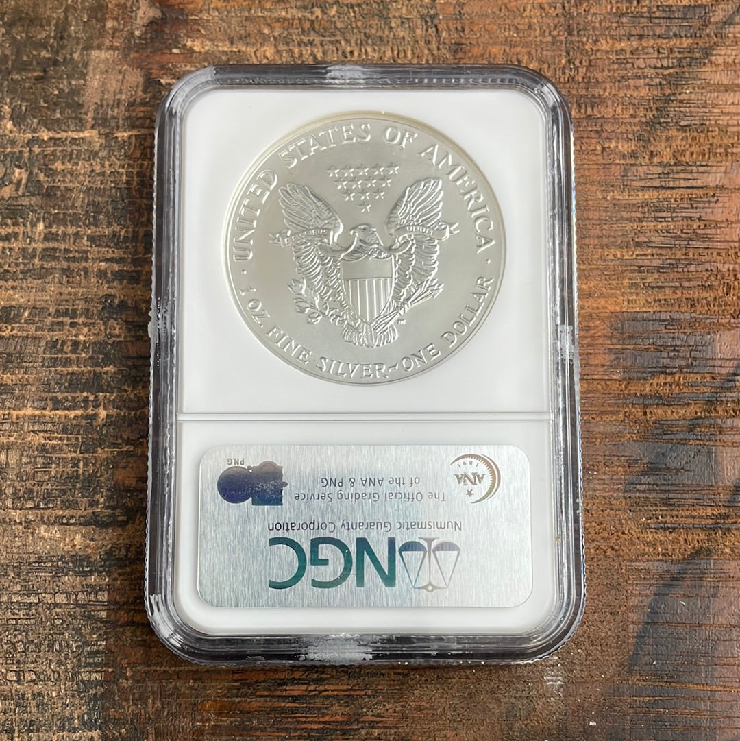 1987 $1 US American Silver Eagle NGC MS69