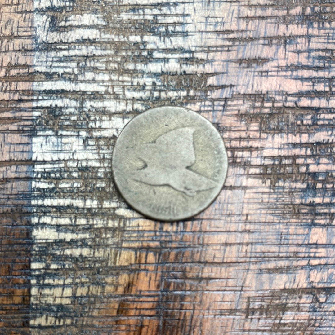 1858 1c Flying Cent