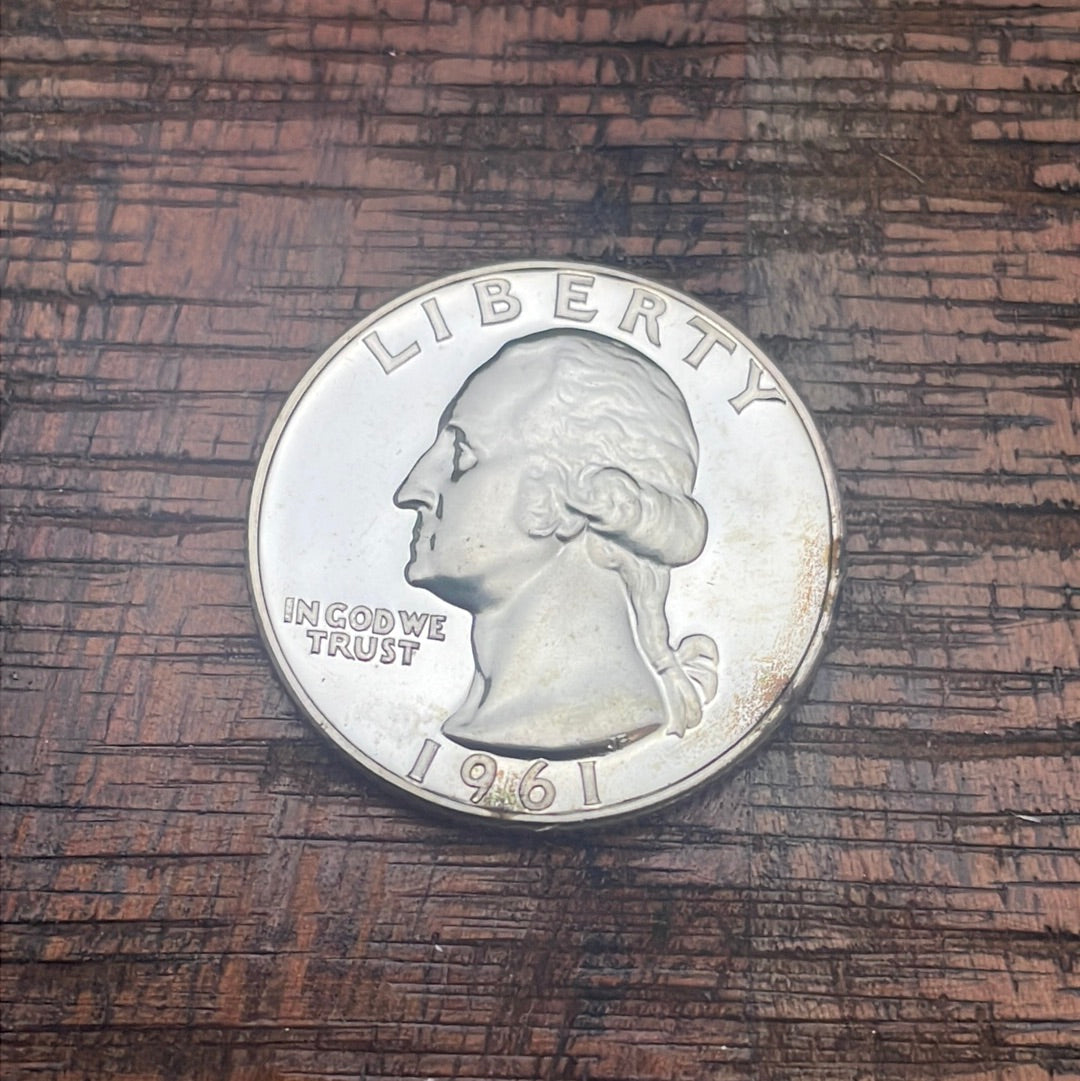 1961 25c US Proof Washington Quarter