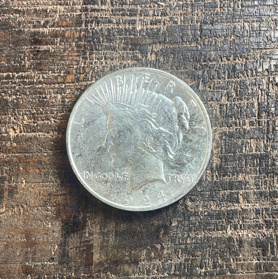 1924 $1 US Silver Peace Dollar