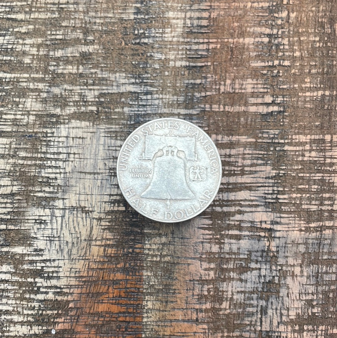 1957-D 50C US Franklin Half Dollar
