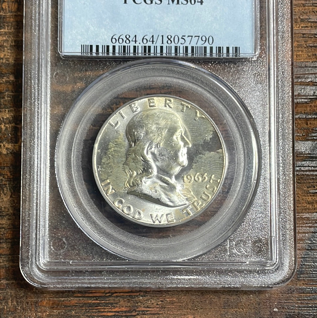 1963 50c Franklin Half Dollar PCGS MS64