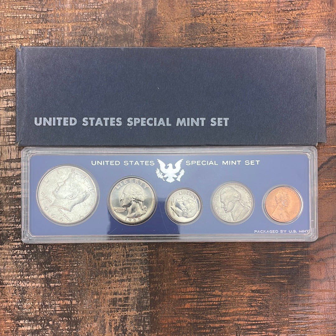 1966 Special Mint Set 5 coins in OGP. 40% Silver Half Dollar