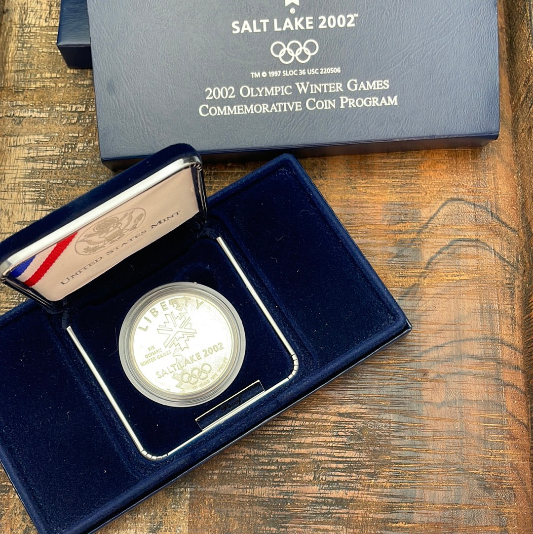 2002 Salt Lake Olympic Winter Games Commemorative Coin~Silver Dollar-Proof Coin~OGP with COA