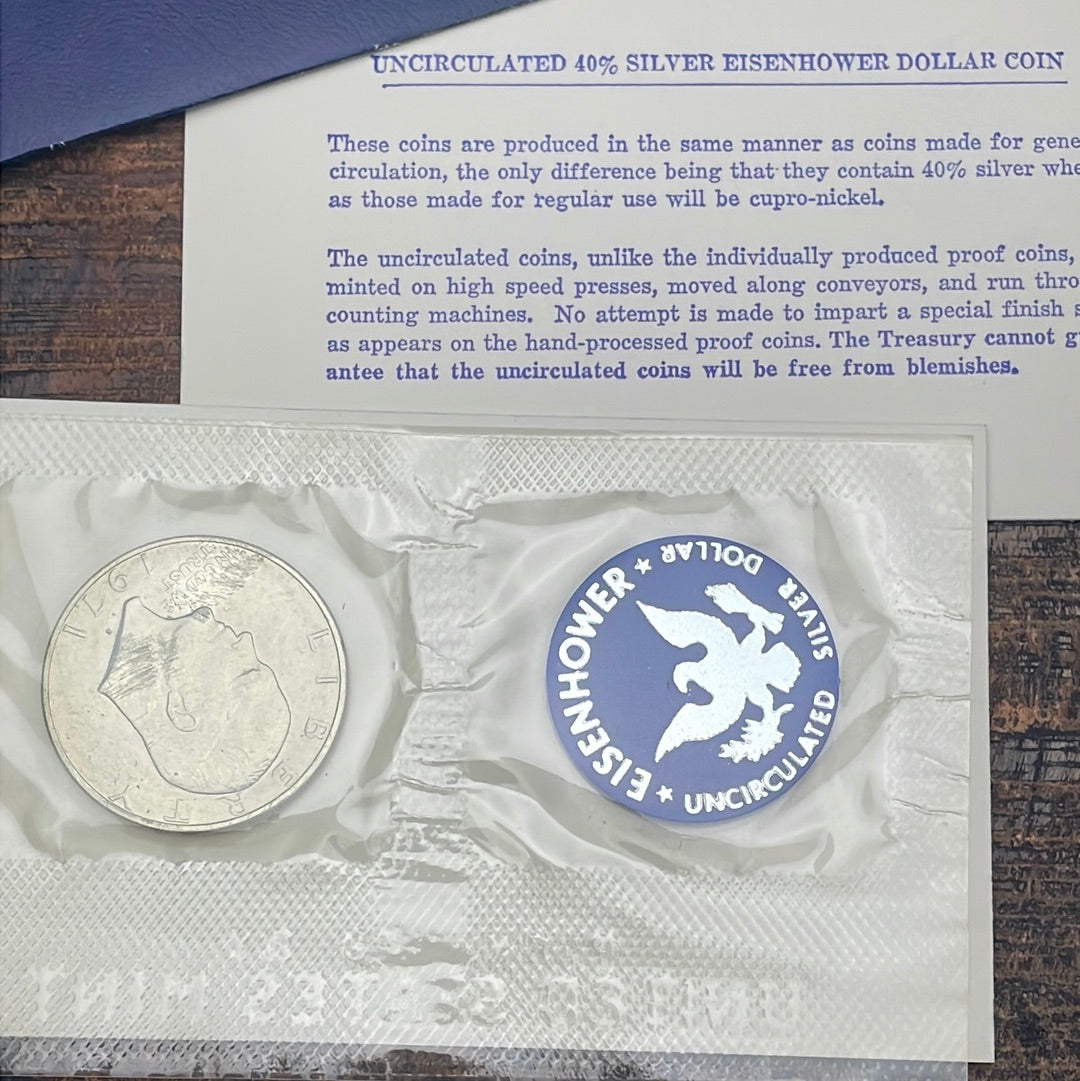1971 Eisenhower Uncirculated Silver Dollar