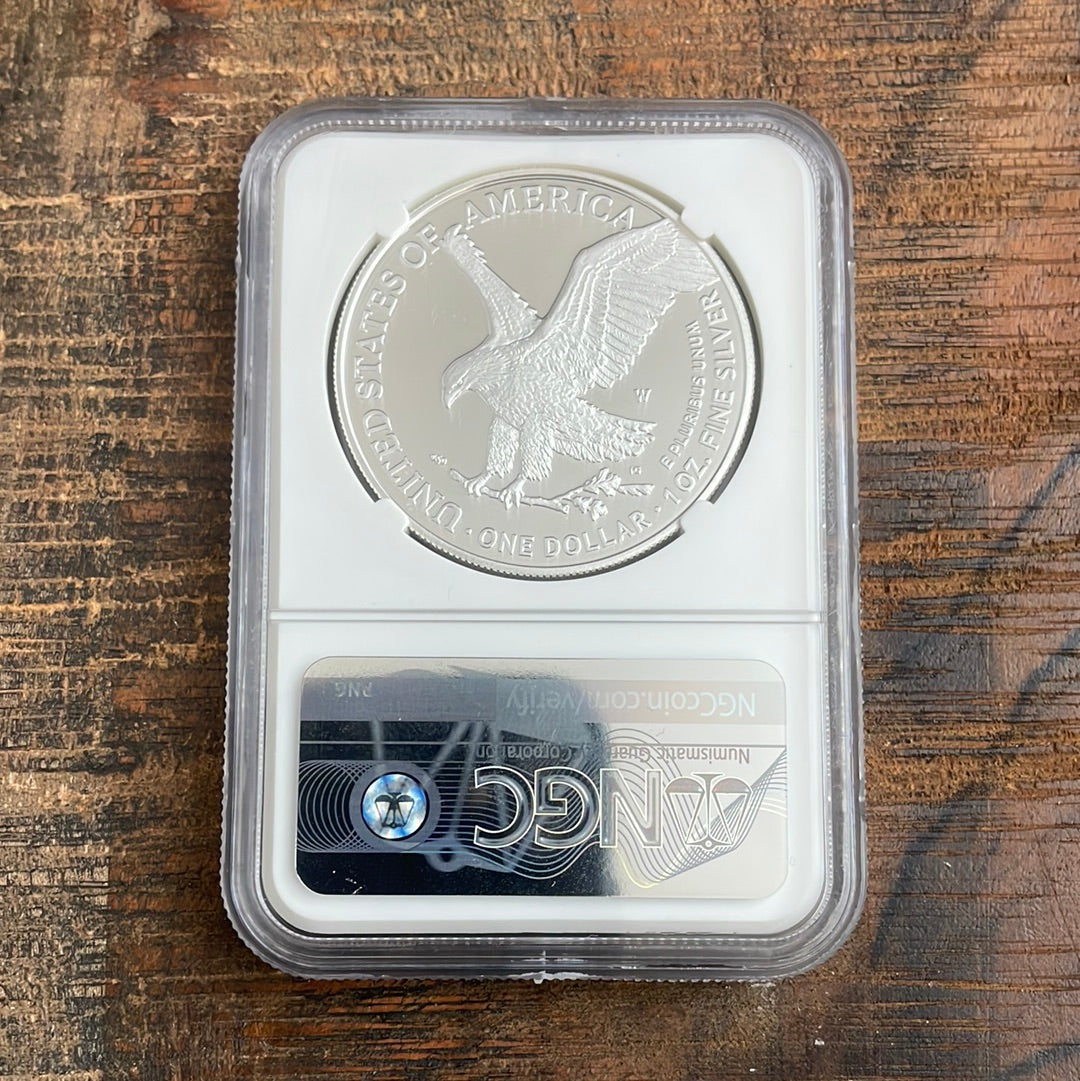 2022-W $1 US American Silver Eagle, AR, NGC PF70 Ultra Cameo