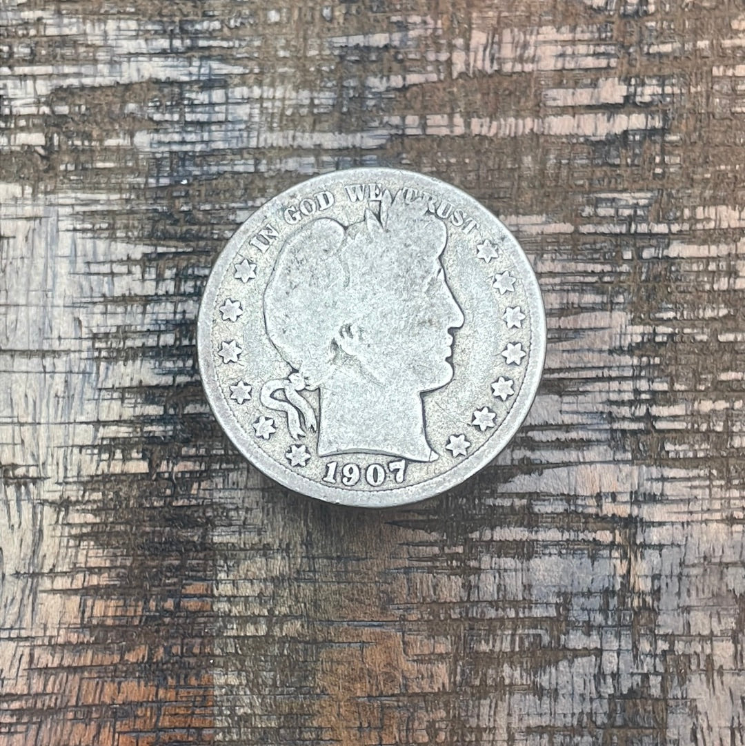 1907-D 50C US Barber Half Dollar