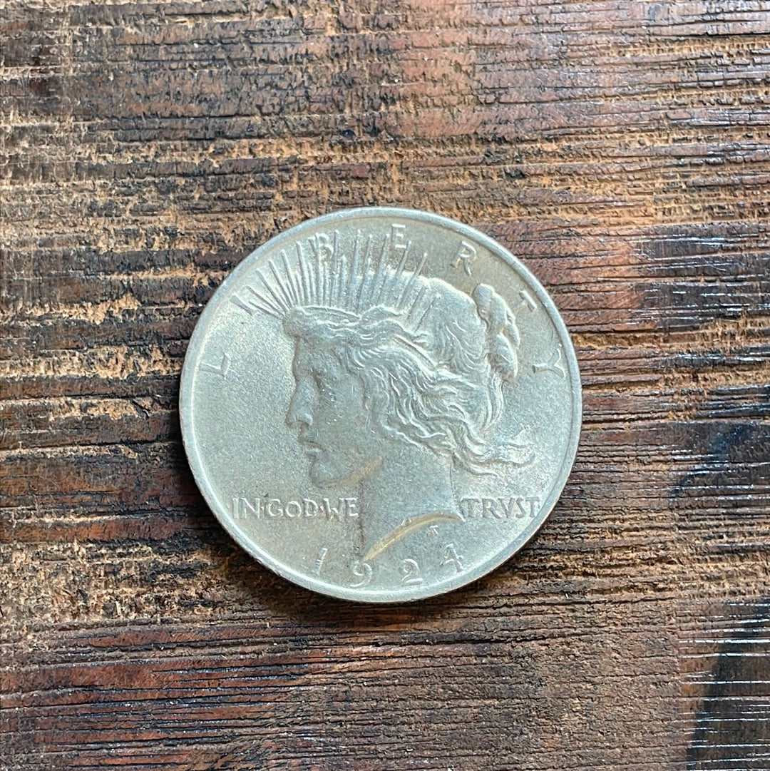 1924 $1 US Silver Peace Dollar