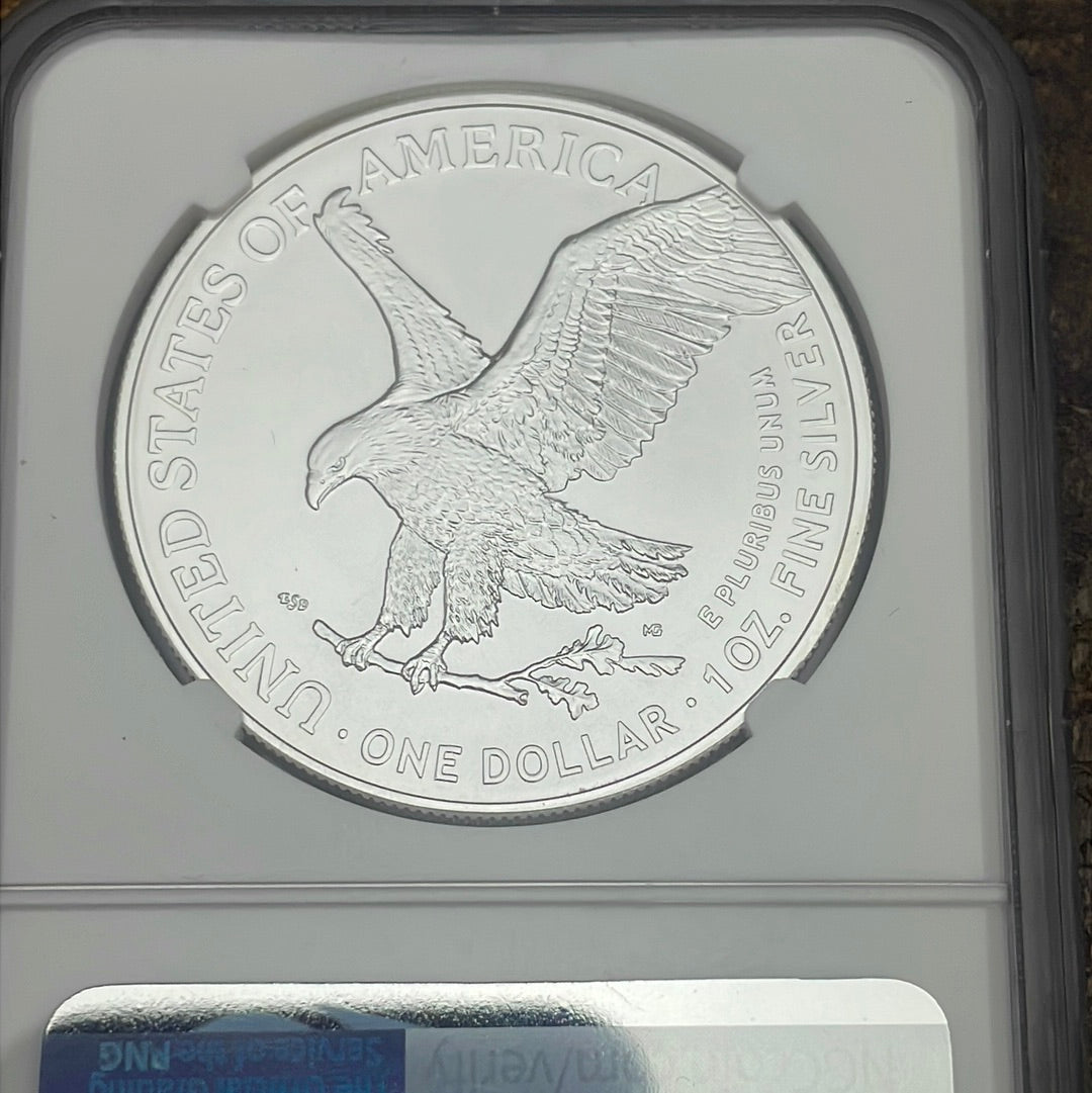 2022 $1 US American Silver Eagle, Early Release, NGC MS70
