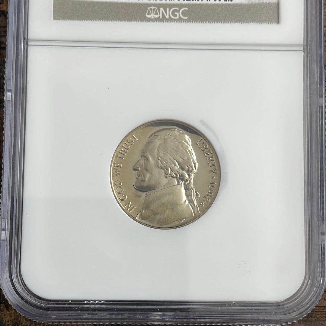 1988-S 5c US Jefferson Nickel, NGC PF69 Ultra Cameo