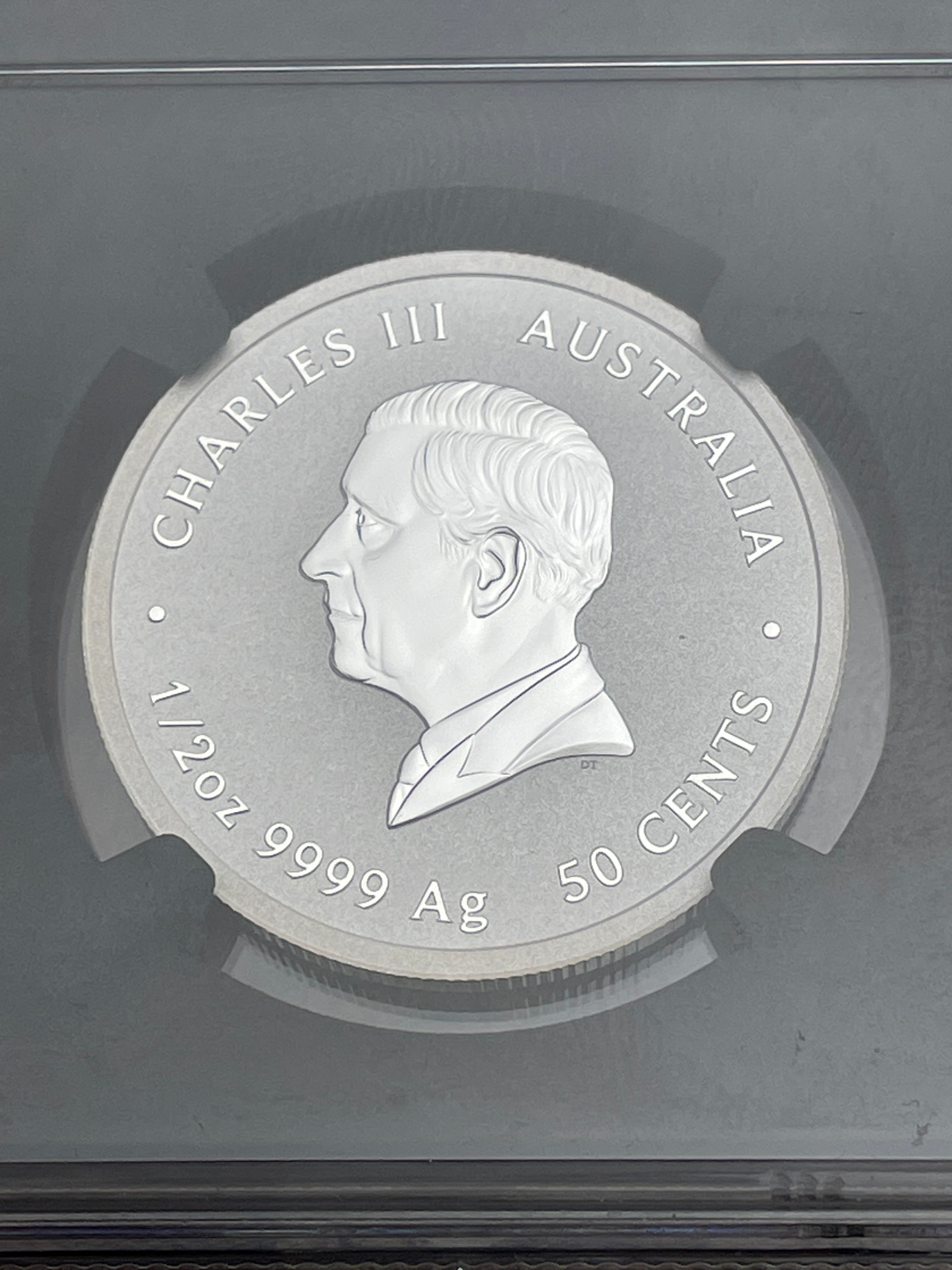 2025 P Australia 50C Year of the Snake 1/2oz 9999 Silver NGC MS70