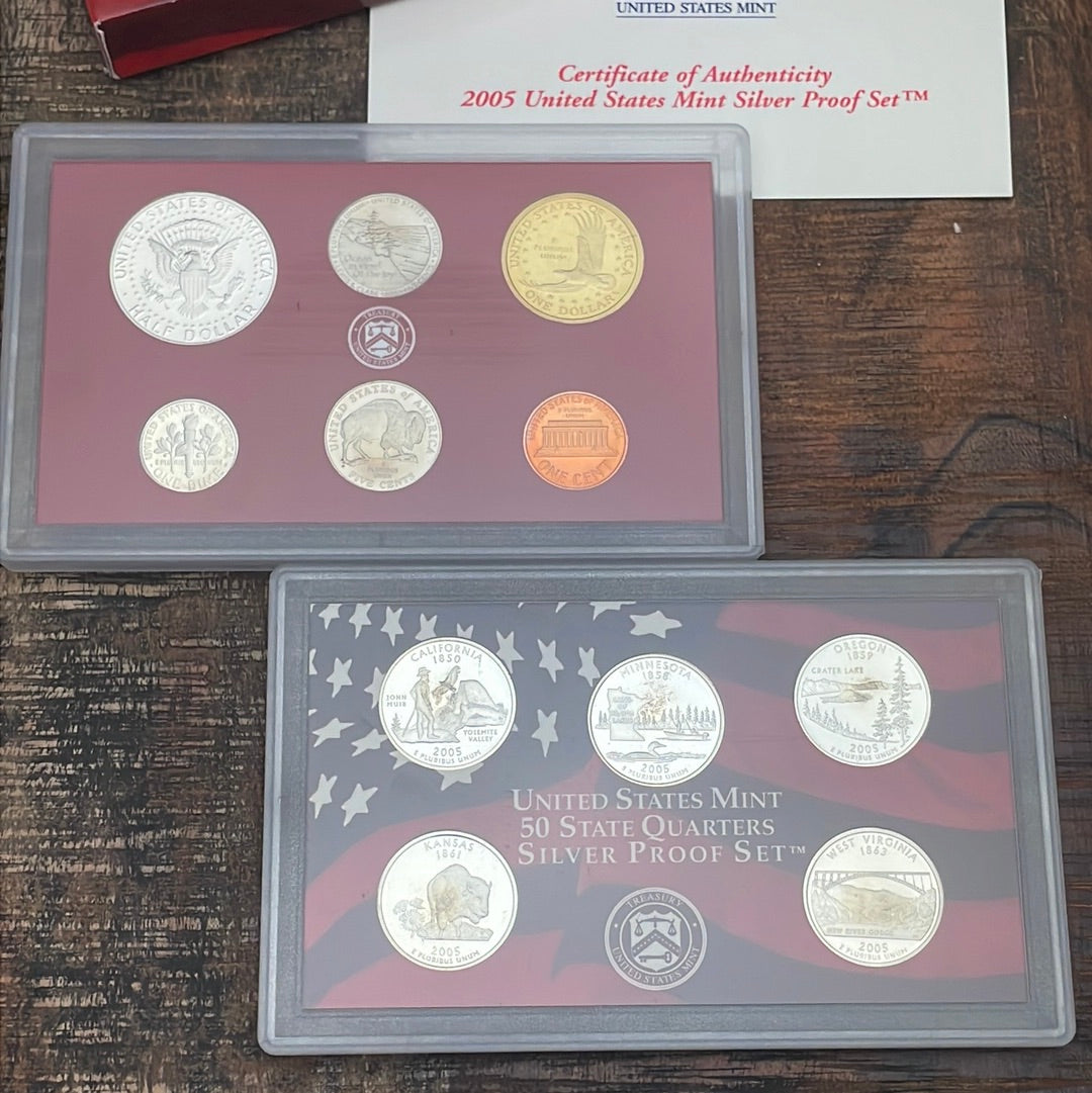 2005-S Silver Proof Set in OGP with COA